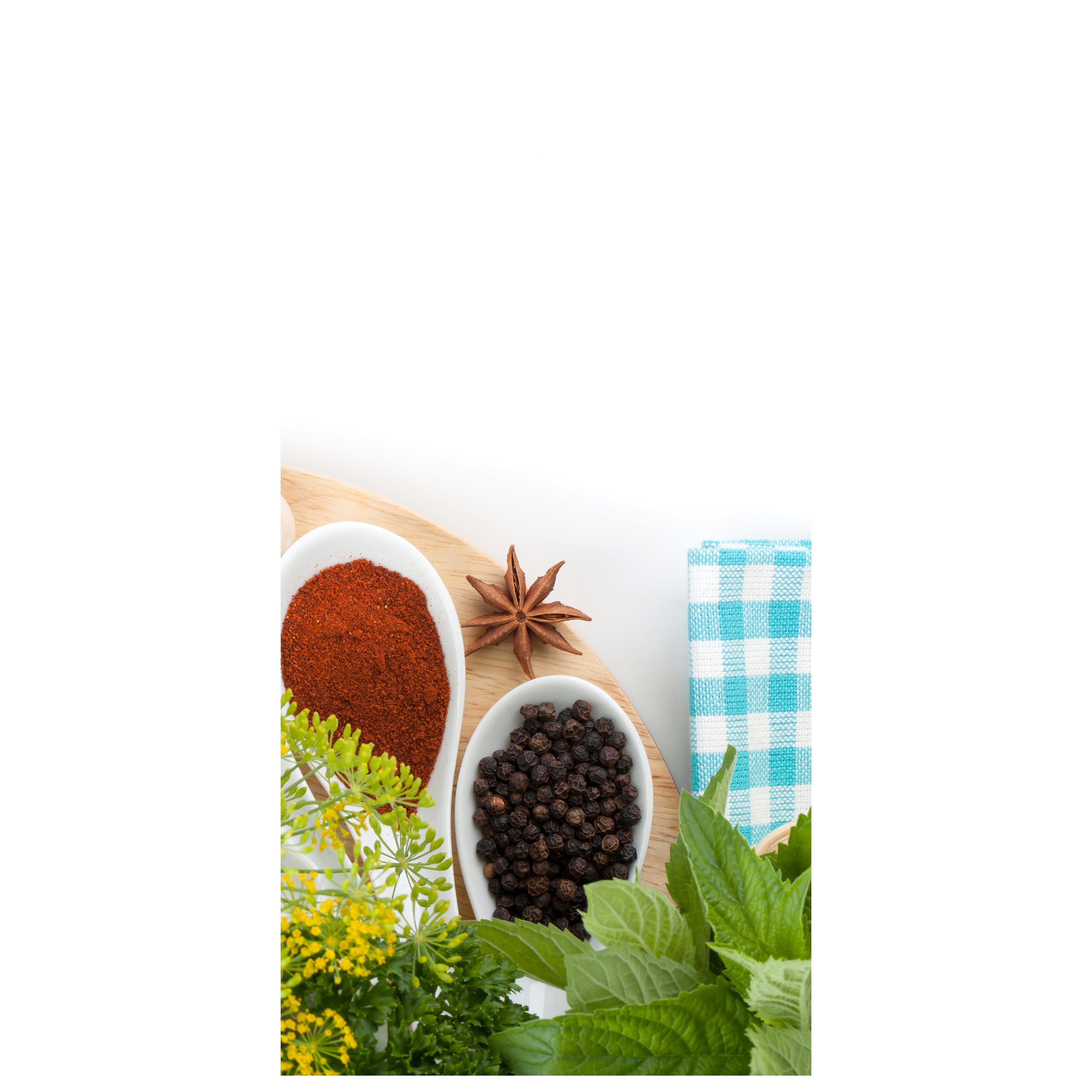 Türtapete Auswähl aus Bunte Kräuter und Gewürze M0981 - Bild 2 Türtapete Auswähl aus Bunte Kräuter und Gewürze M0981 - Bild 2