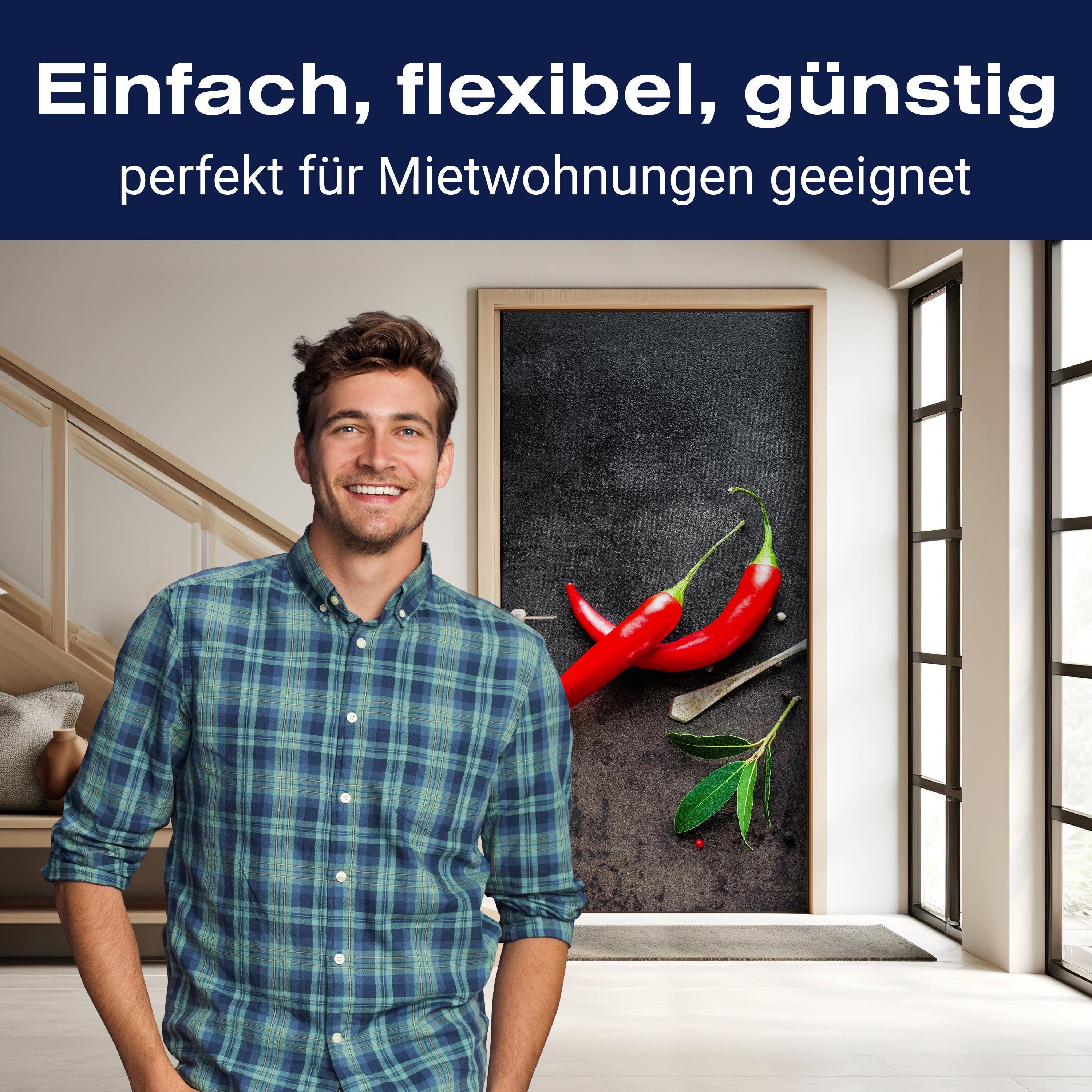 Türtapete Chili-Pfeffer M0983 - Bild 3 Türtapete Chili-Pfeffer M0983 - Bild 3