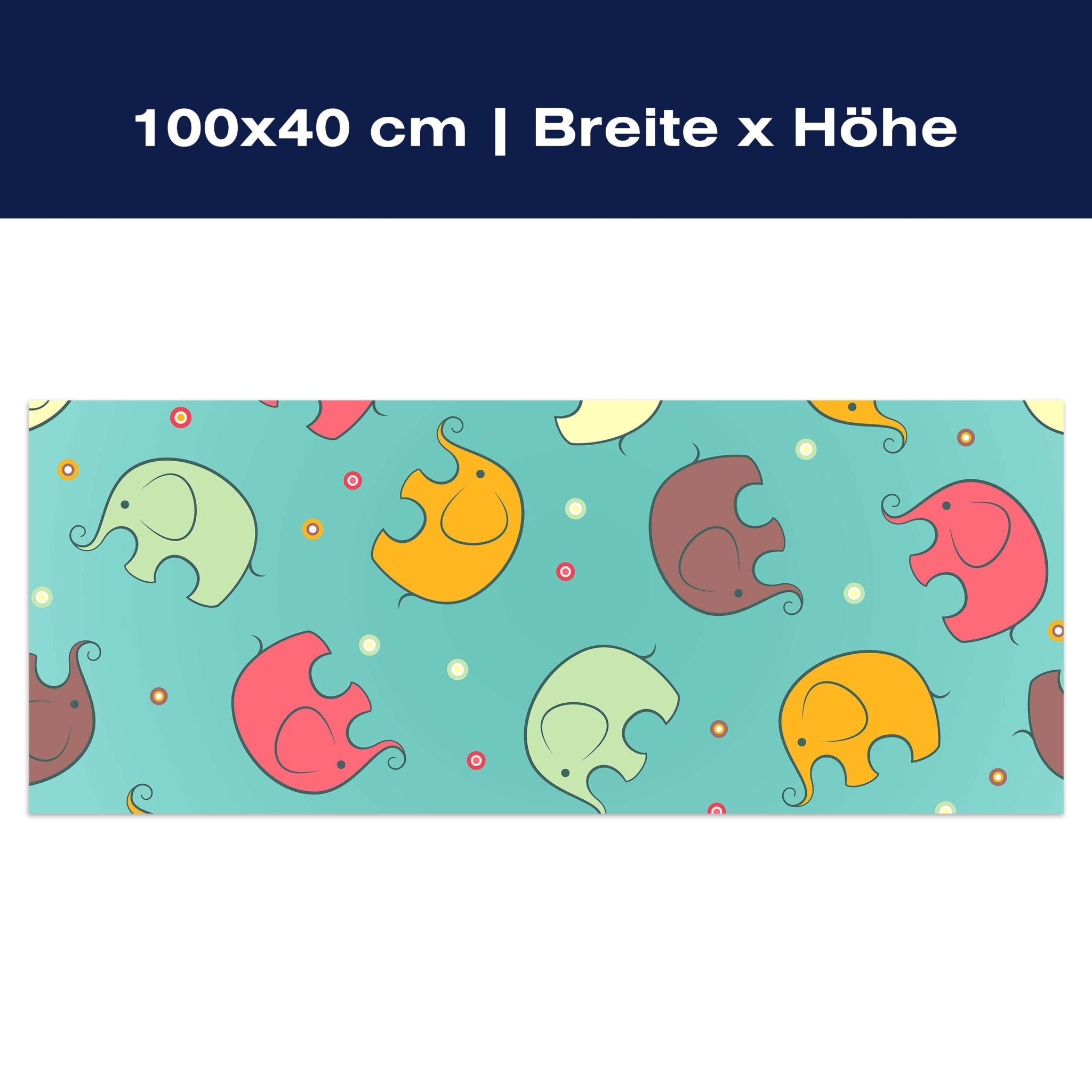 Leinwandbild Elefant gemusterten Hintergrund M0987 Leinwandbild Elefant gemusterten Hintergrund M0987