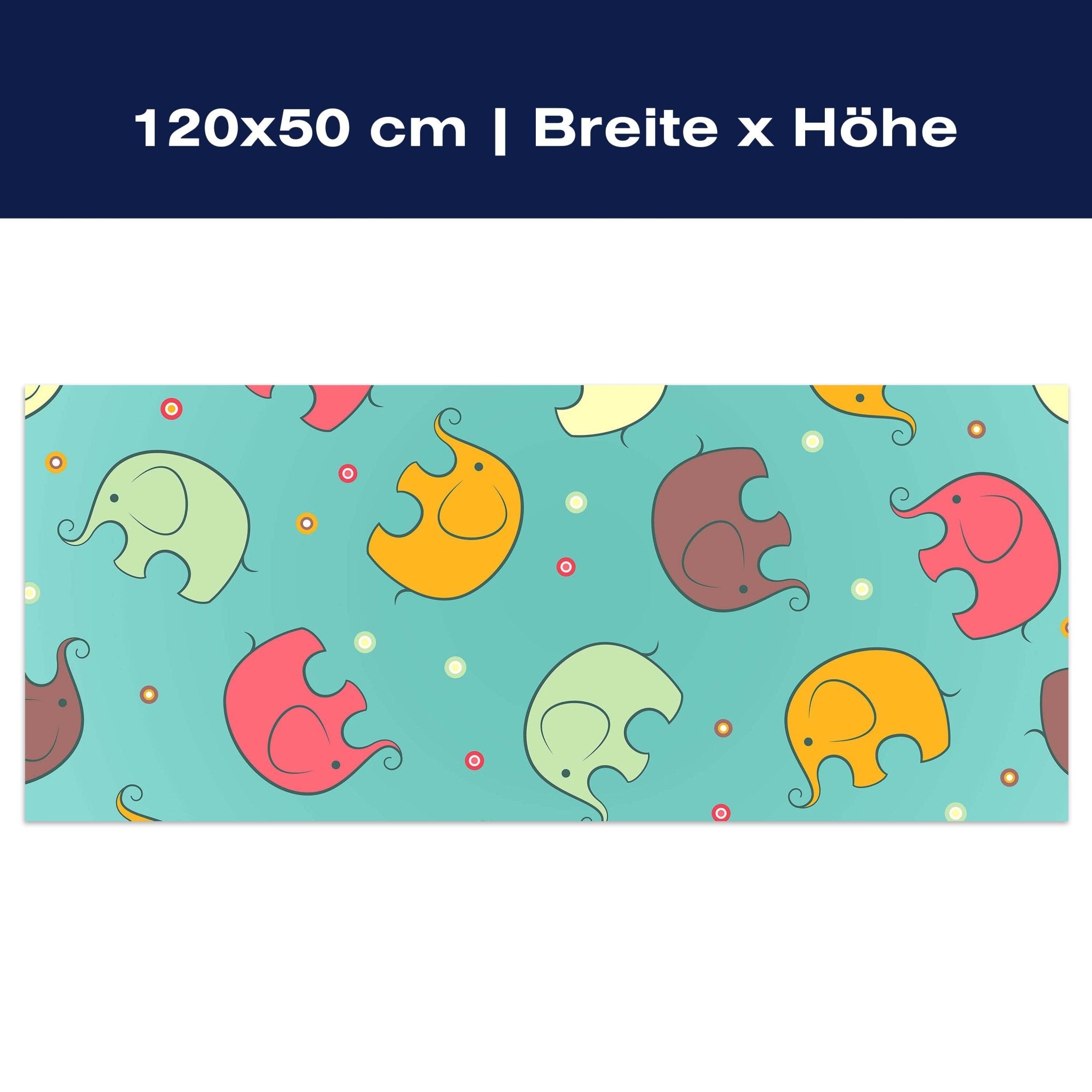 Leinwandbild Elefant gemusterten Hintergrund M0987 Leinwandbild Elefant gemusterten Hintergrund M0987