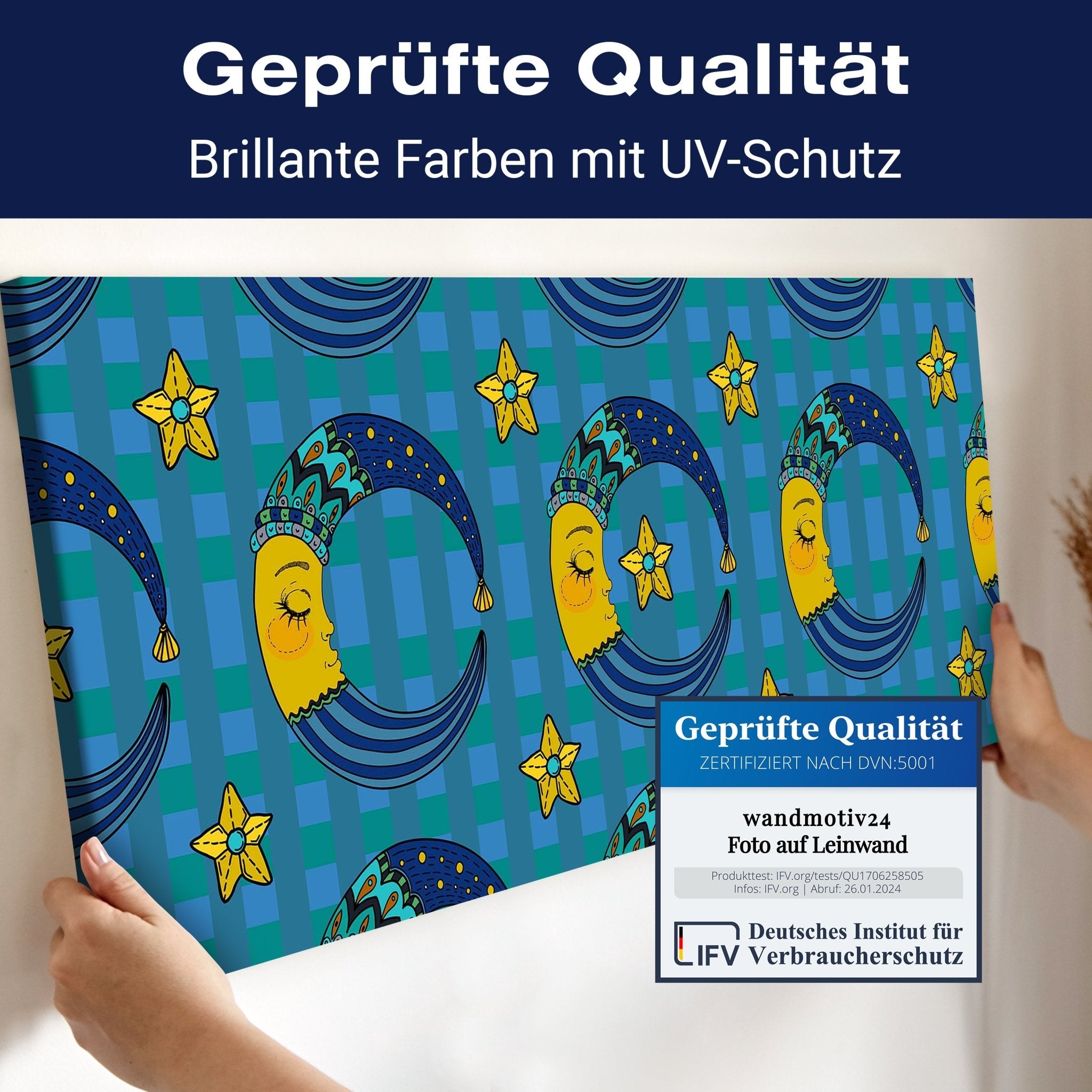 Leinwandbild Schläfriger Mond M0990 kaufen - Bild 4 Leinwandbild Schläfriger Mond M0990 kaufen - Bild 4