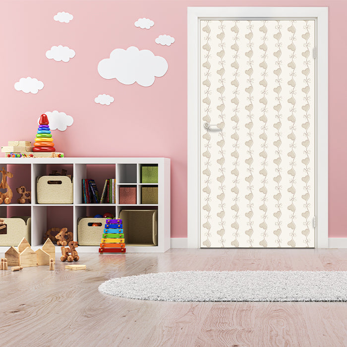 Türtapete Retro Herzen auf Beige Hintergrund M0993 - Bild 1 Türtapete Retro Herzen auf Beige Hintergrund M0993 - Bild 1