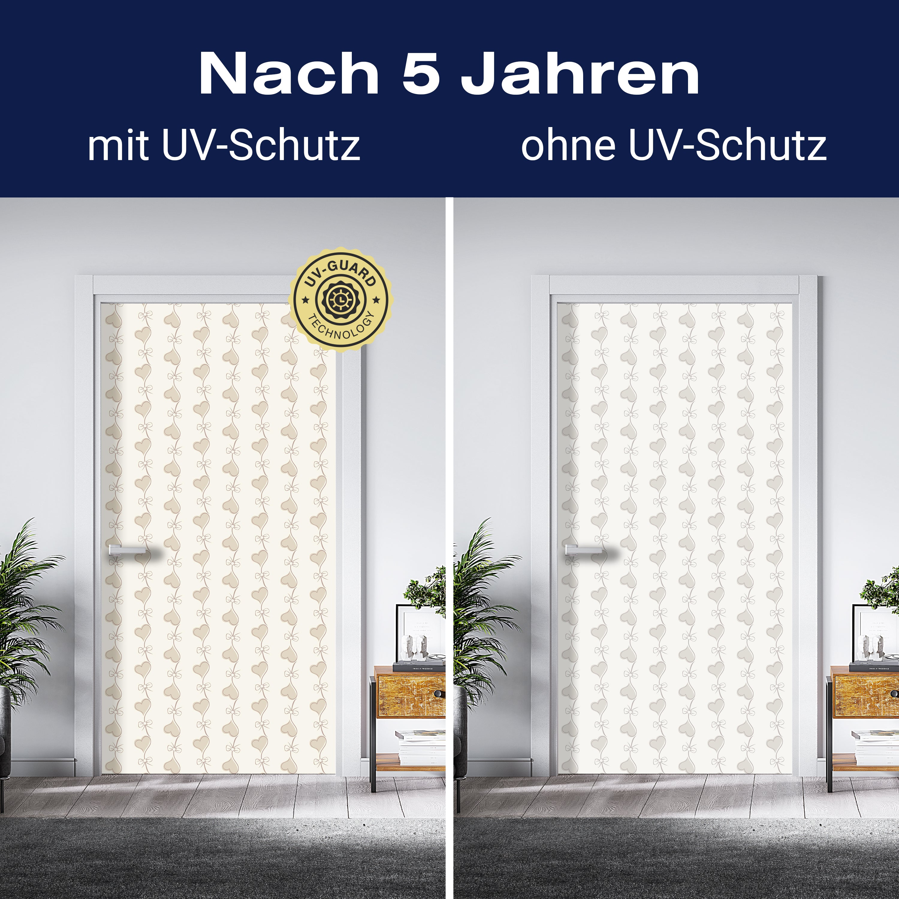 Türtapete Retro Herzen auf Beige Hintergrund M0993 - Bild 4 Türtapete Retro Herzen auf Beige Hintergrund M0993 - Bild 4