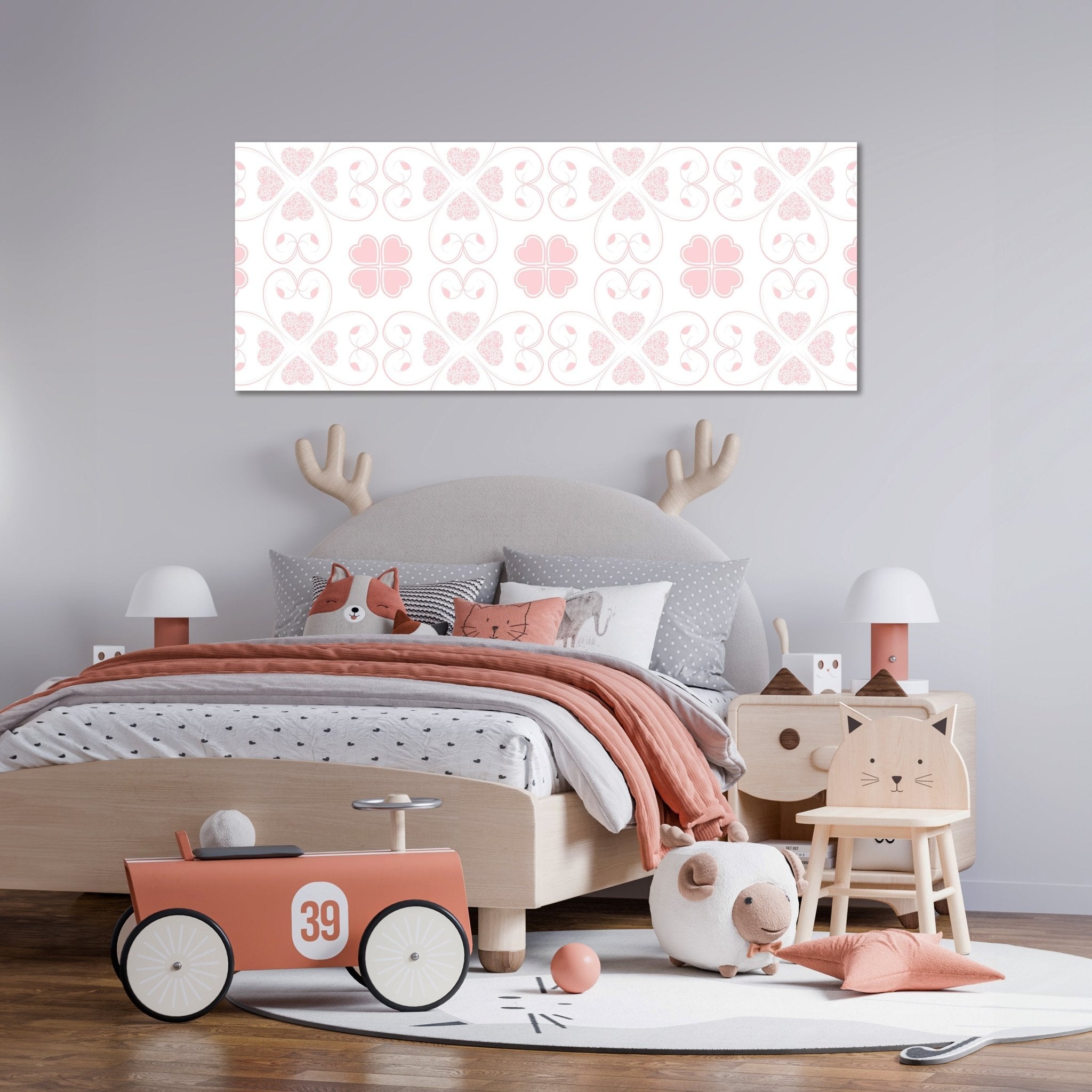 Leinwandbild Rosa Herzmuster M0995 kaufen - Bild 2 Leinwandbild Rosa Herzmuster M0995 kaufen - Bild 2