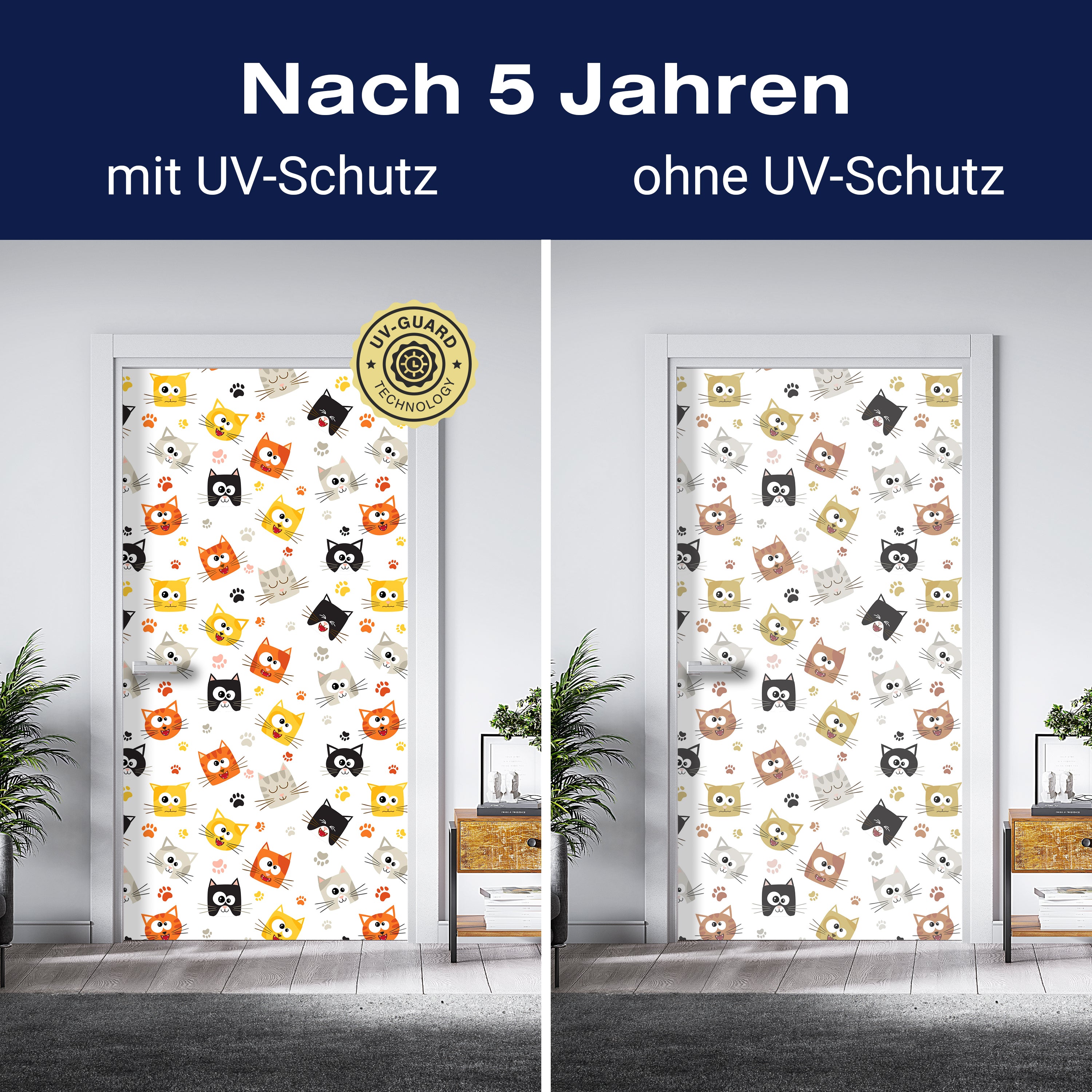 Türtapete Lustige Kätzchen M0997 - Bild 4 Türtapete Lustige Kätzchen M0997 - Bild 4