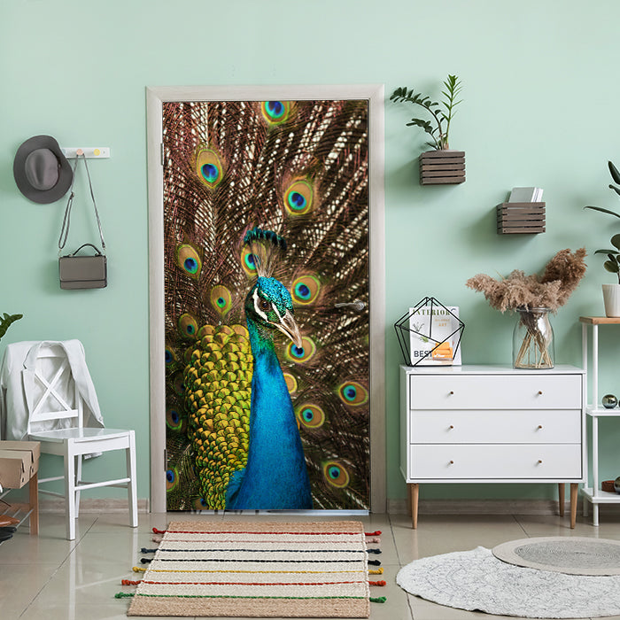 Türtapete schöner Pfau M1005 - Bild 1 Türtapete schöner Pfau M1005 - Bild 1