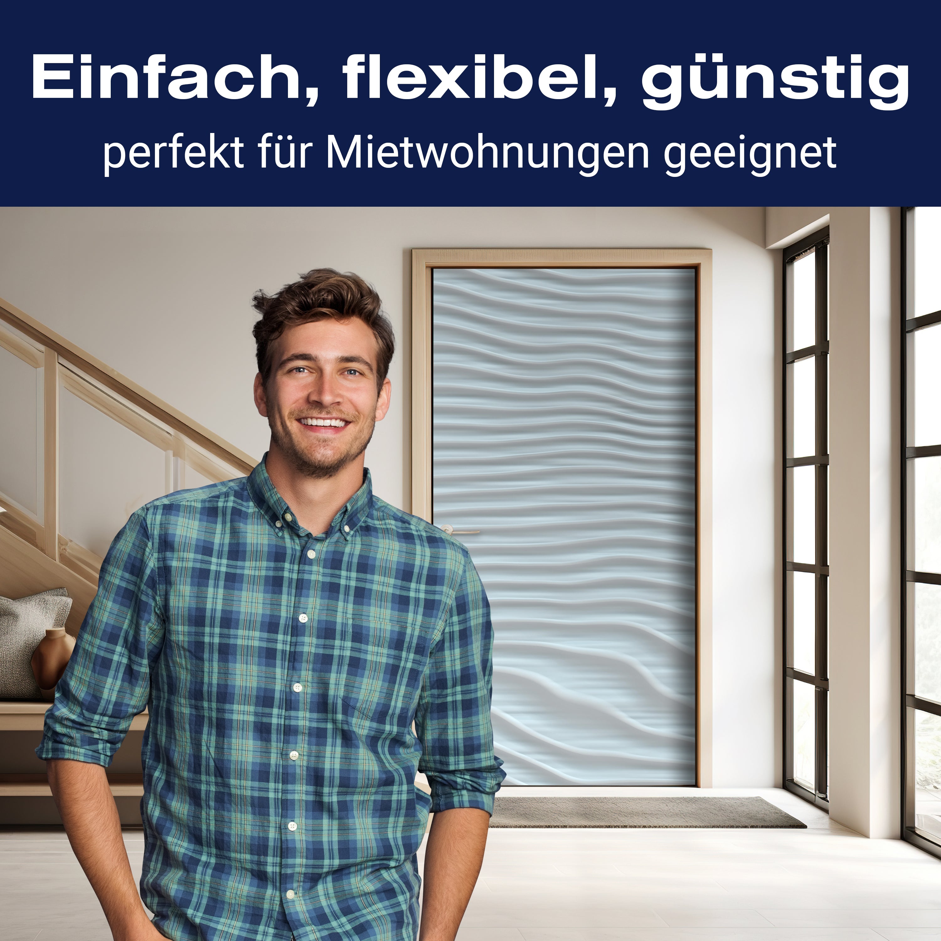 Türtapete Abstrakte weiße Holztextur M1006 - Bild 3 Türtapete Abstrakte weiße Holztextur M1006 - Bild 3