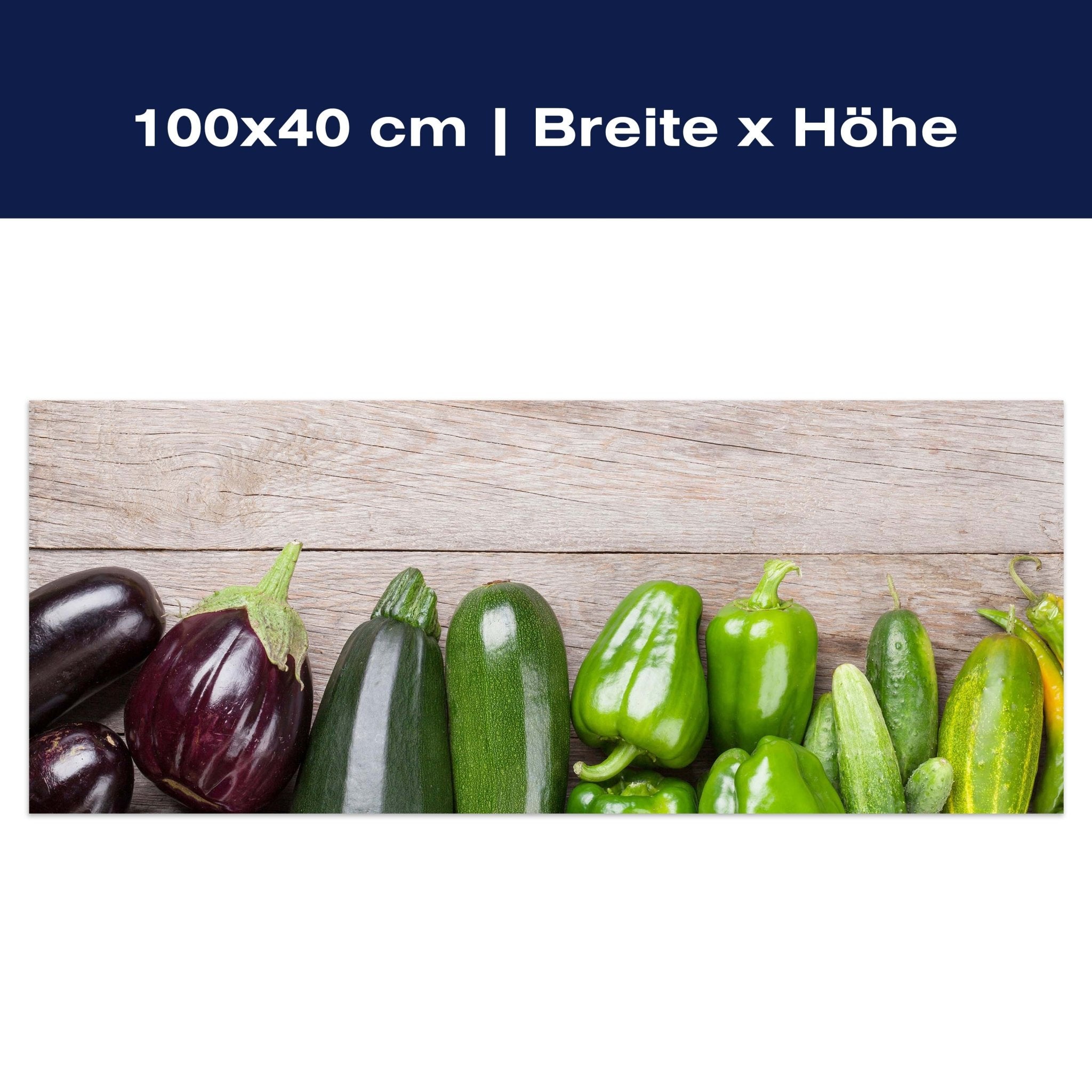 Leinwandbild Frischgemüse auf einem Holztisch M1012 Leinwandbild Frischgemüse auf einem Holztisch M1012