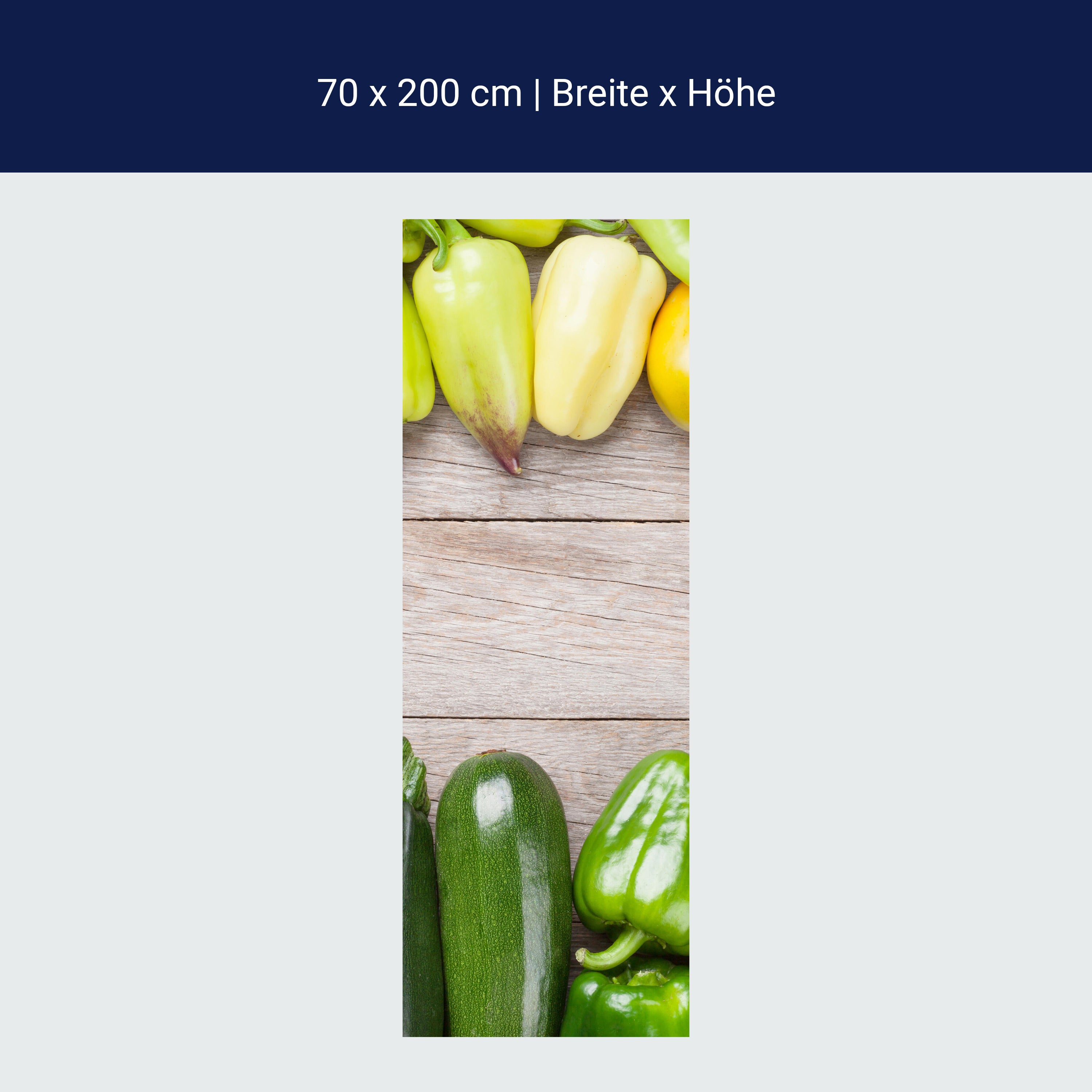 Türtapete Frischgemüse auf einem Holztisch M1012 Türtapete Frischgemüse auf einem Holztisch M1012