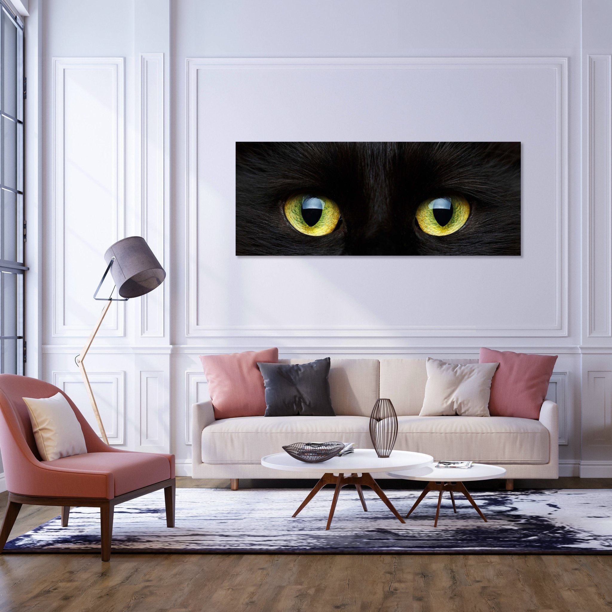 Leinwandbild Nahaufnahme der schwarzen Katze M1013 kaufen - Bild 2 Leinwandbild Nahaufnahme der schwarzen Katze M1013 kaufen - Bild 2