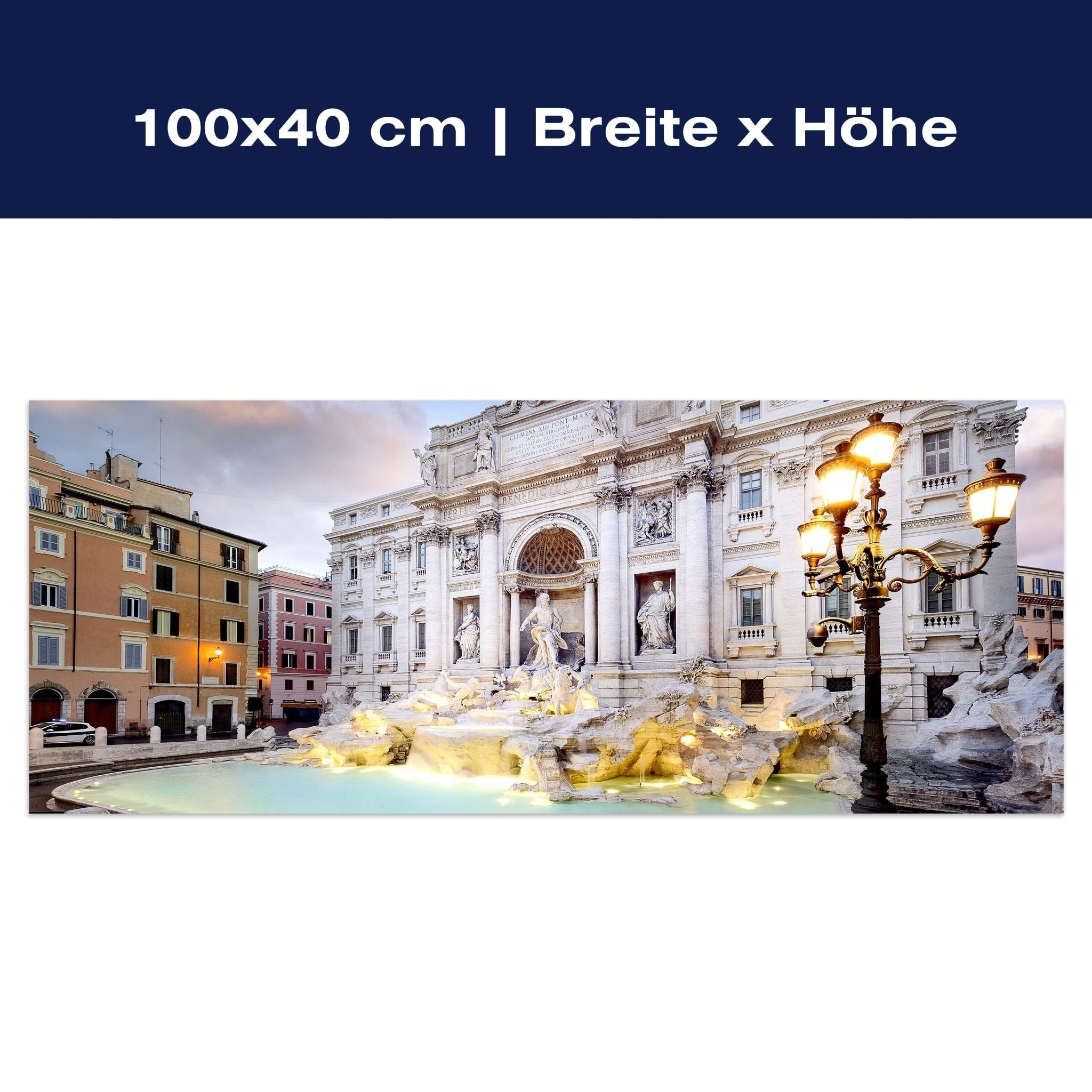 Leinwandbild Trevi-Brunnen, Rom M1024 Leinwandbild Trevi-Brunnen, Rom M1024