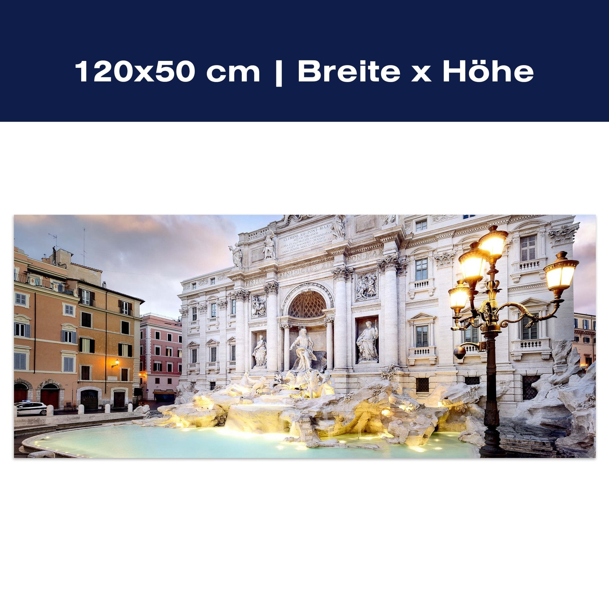 Leinwandbild Trevi-Brunnen, Rom M1024 Leinwandbild Trevi-Brunnen, Rom M1024