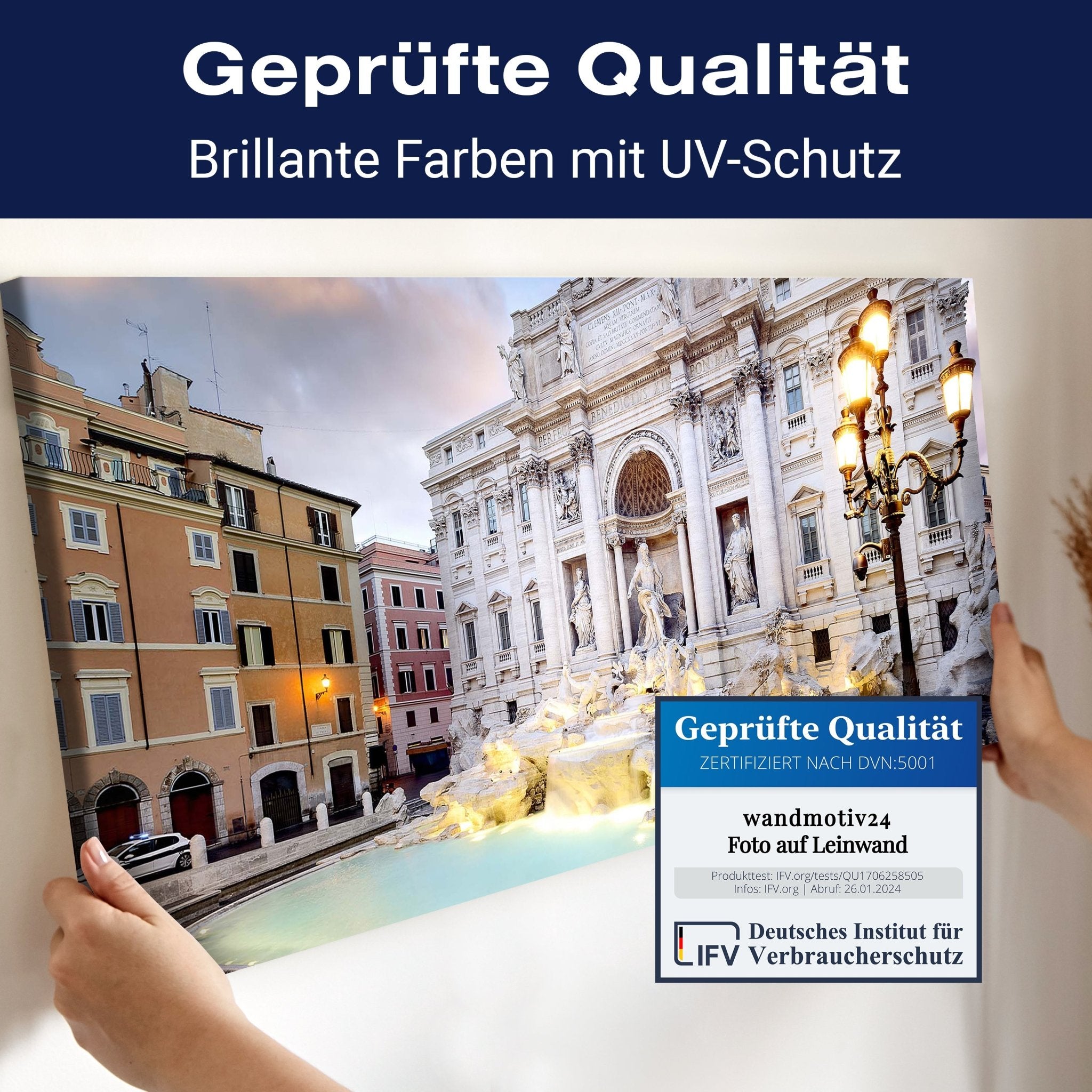 Leinwandbild Trevi-Brunnen, Rom M1024 kaufen - Bild 4 Leinwandbild Trevi-Brunnen, Rom M1024 kaufen - Bild 4