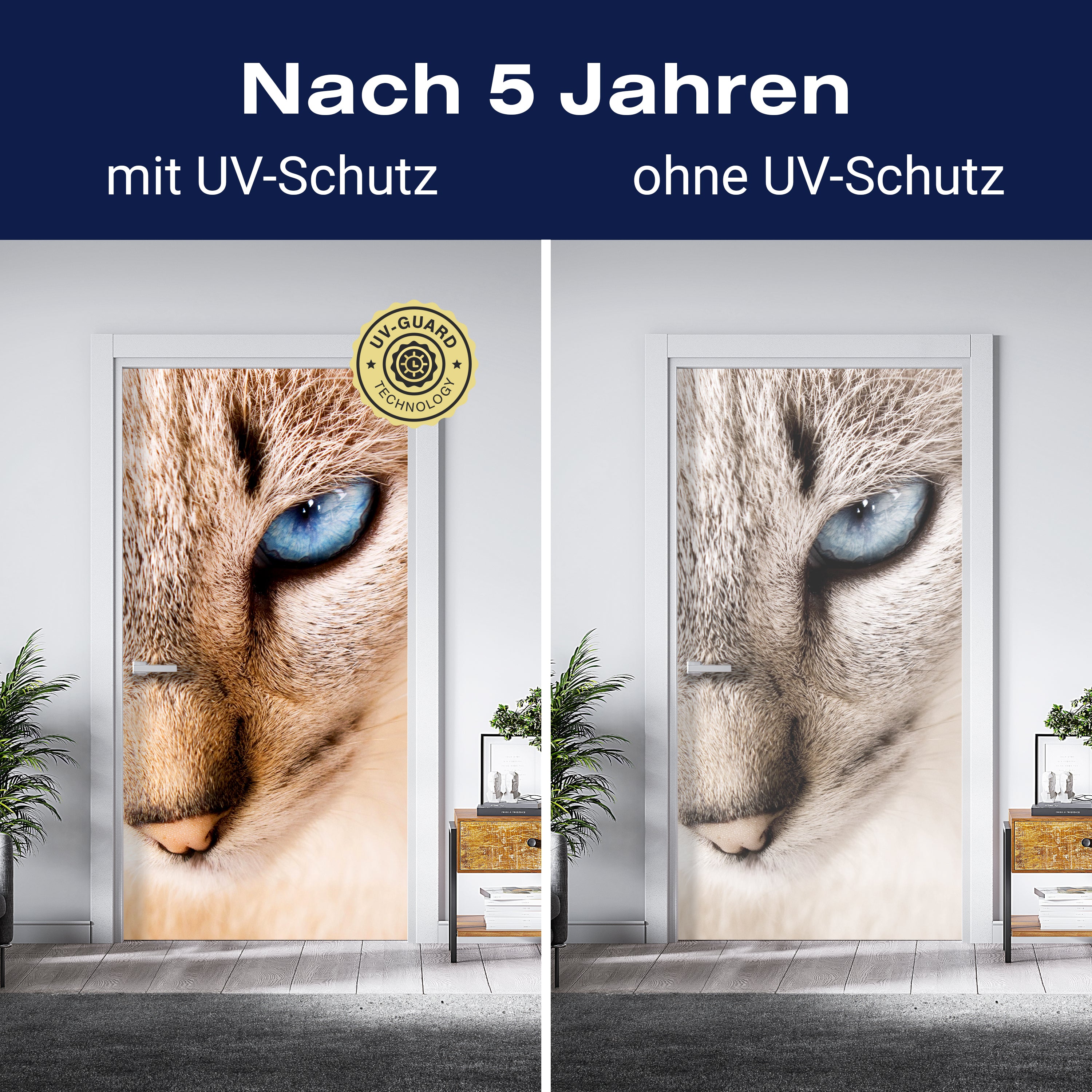 Türtapete Nettes weißes Katzenporträt M1028 - Bild 4 Türtapete Nettes weißes Katzenporträt M1028 - Bild 4