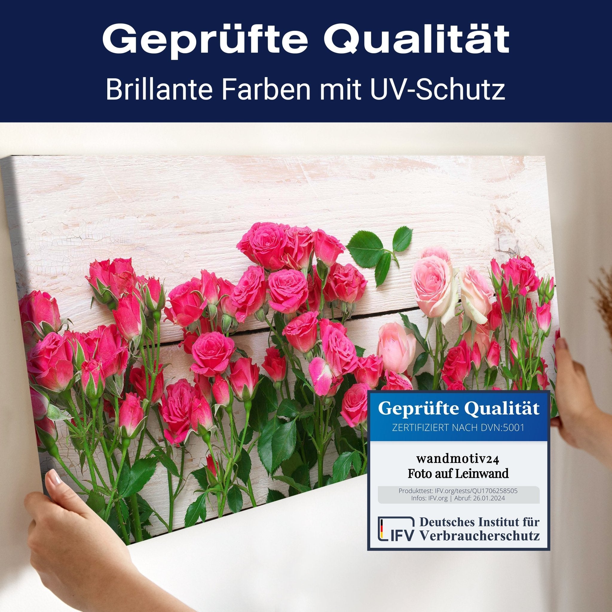 Leinwandbild Rosa und karminrote Rosen M1034 kaufen - Bild 4 Leinwandbild Rosa und karminrote Rosen M1034 kaufen - Bild 4