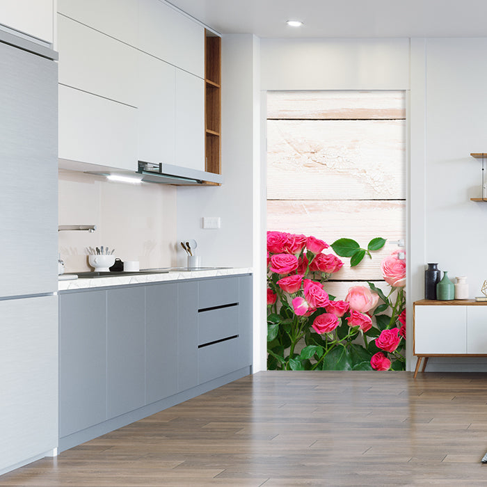 Türtapete Rosa und karminrote Rosen M1034 - Bild 1 Türtapete Rosa und karminrote Rosen M1034 - Bild 1