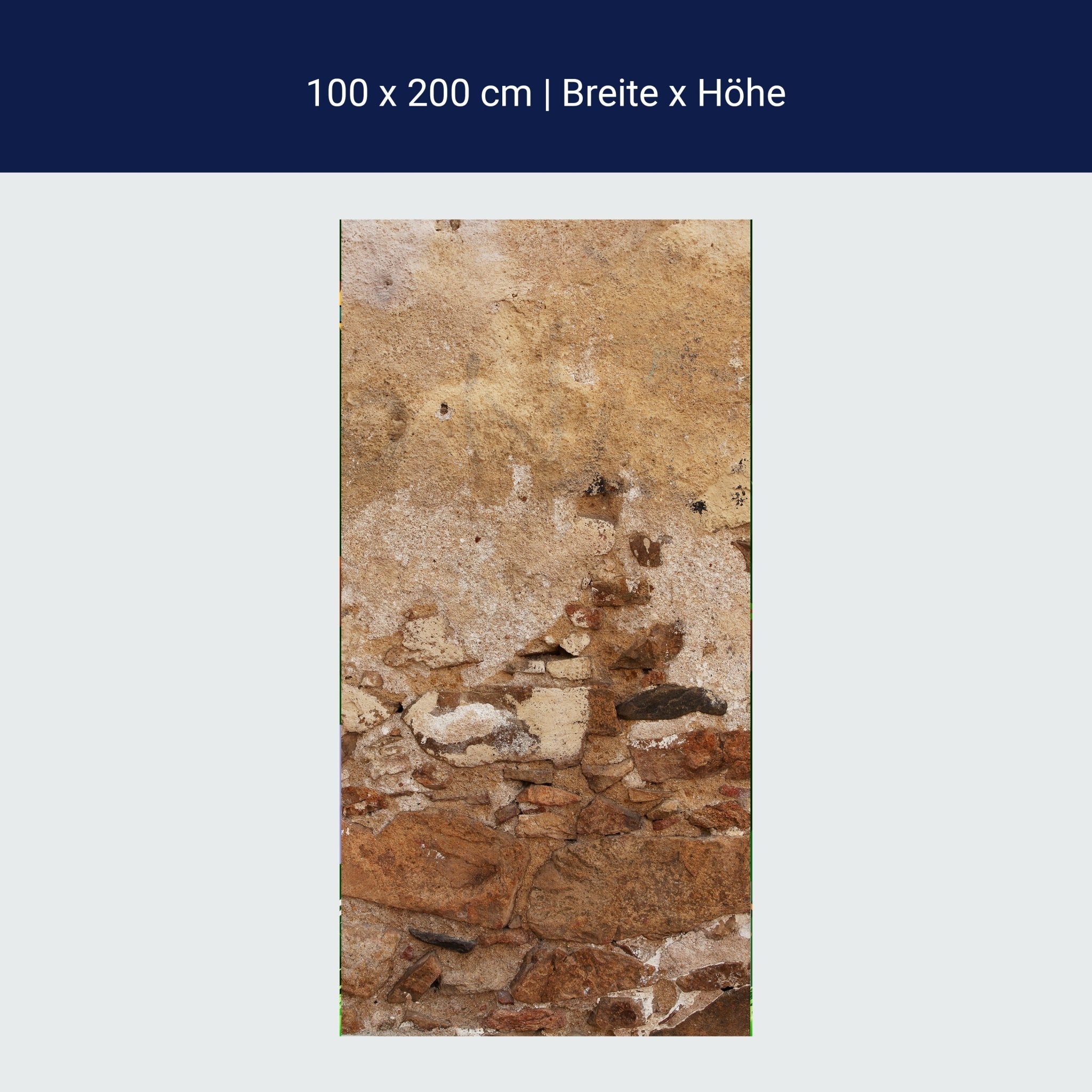 Türtapete Alte Mauer, gebaut aus Stein und Stuck M1051 Türtapete Alte Mauer, gebaut aus Stein und Stuck M1051