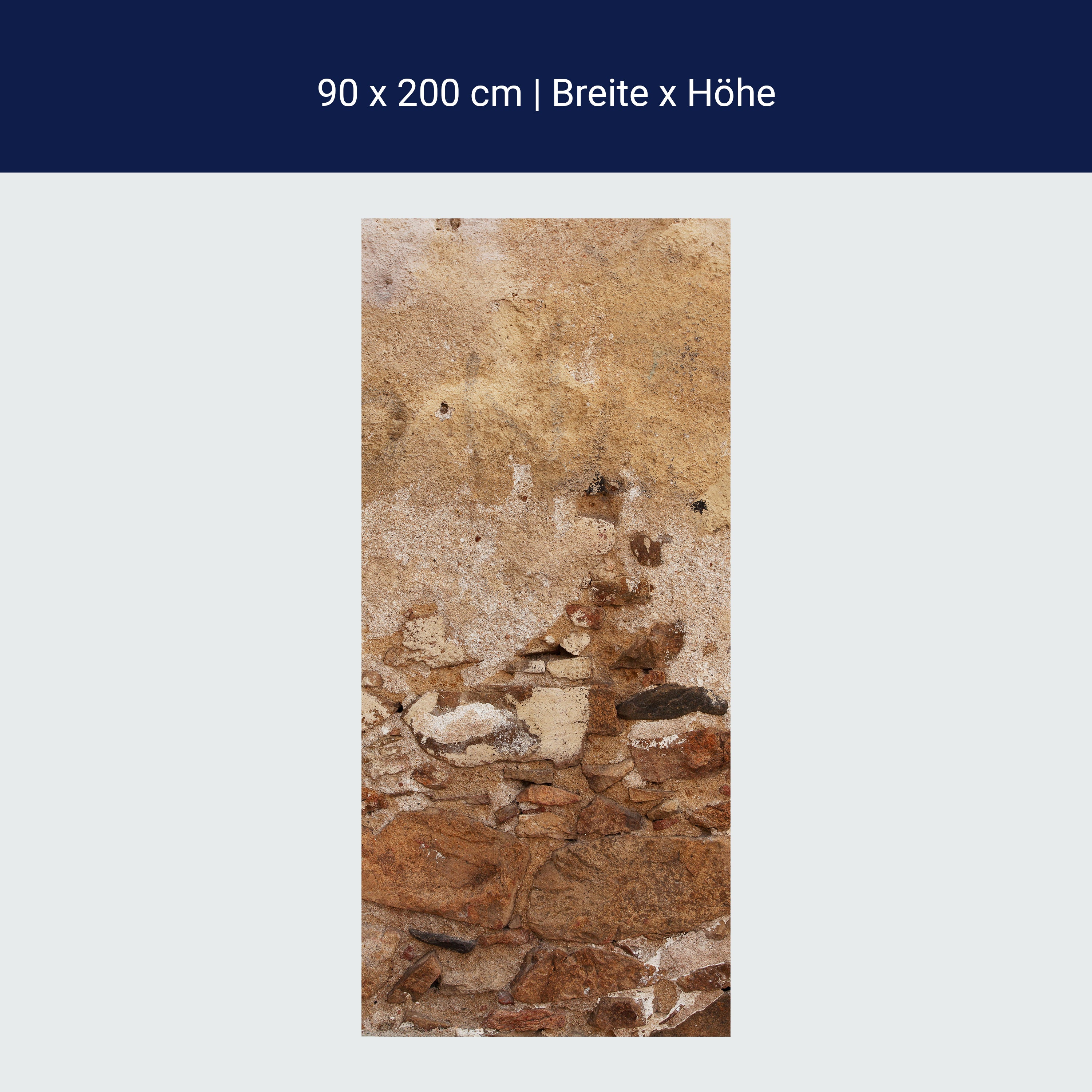 Türtapete Alte Mauer, gebaut aus Stein und Stuck M1051 Türtapete Alte Mauer, gebaut aus Stein und Stuck M1051