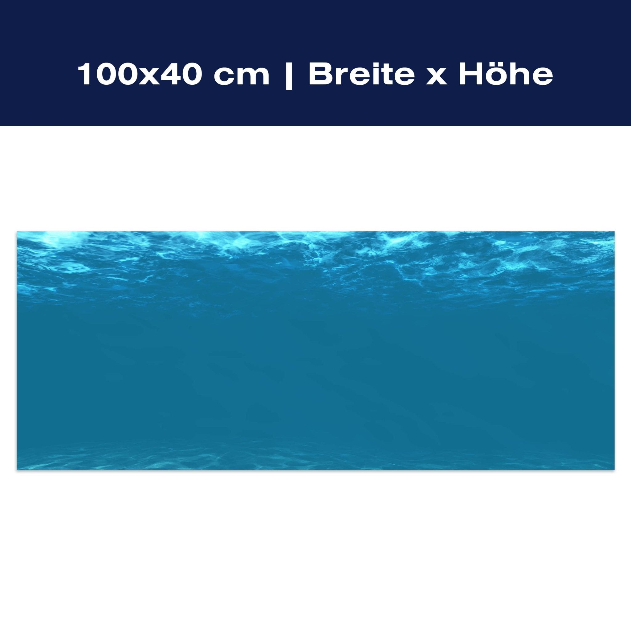 Leinwandbild Hellblau unter Wasser M1053 Leinwandbild Hellblau unter Wasser M1053