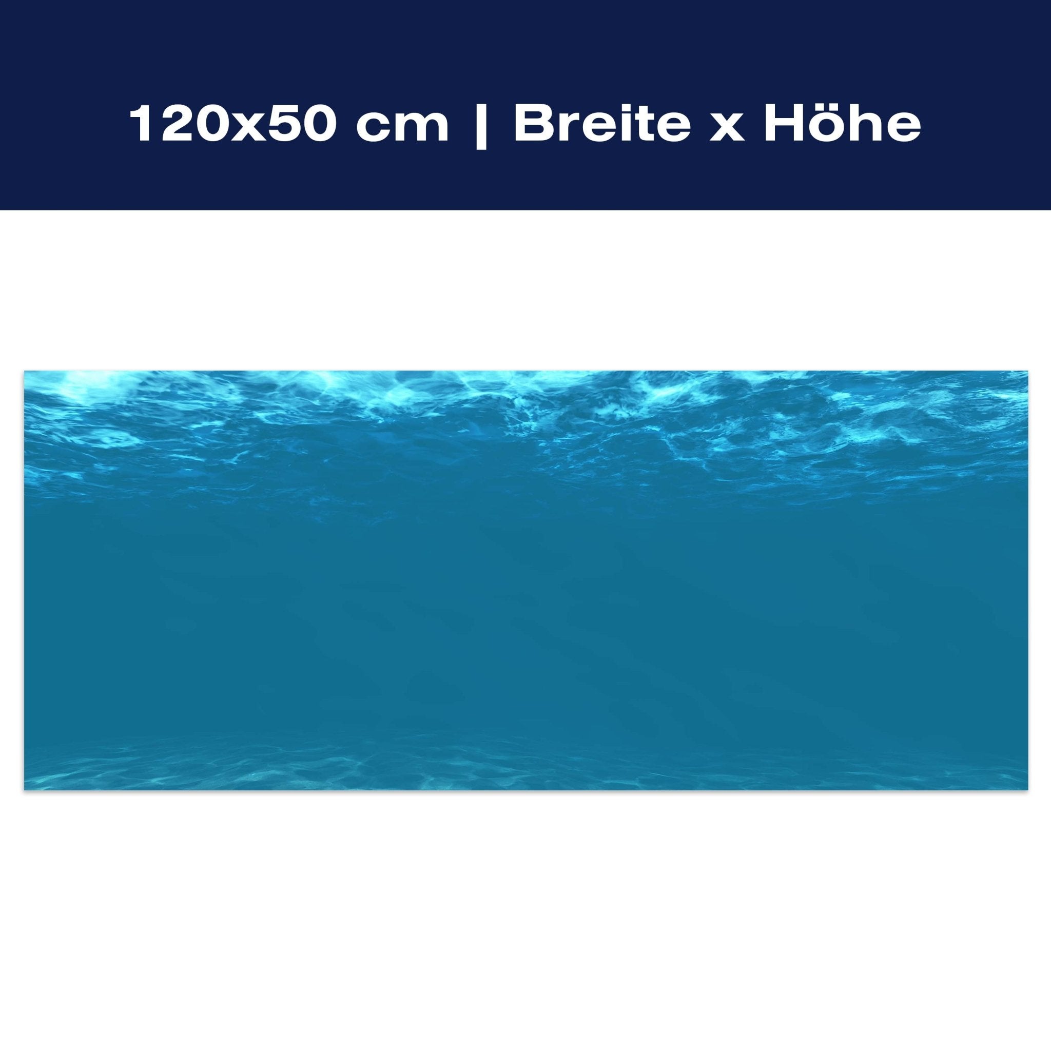 Leinwandbild Hellblau unter Wasser M1053 Leinwandbild Hellblau unter Wasser M1053