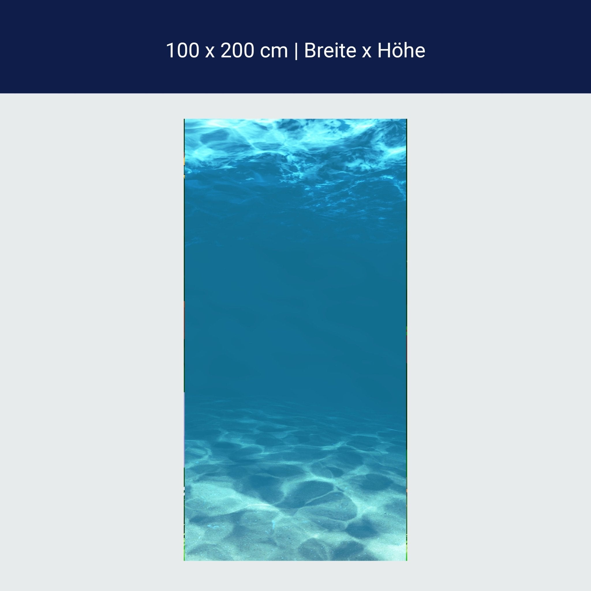 Türtapete Hellblau unter Wasser M1053 Türtapete Hellblau unter Wasser M1053