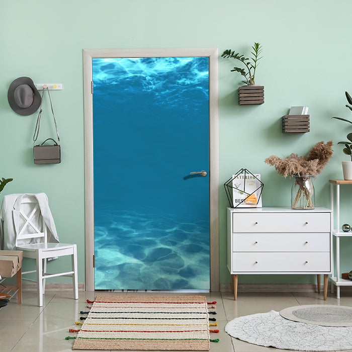 Türtapete Hellblau unter Wasser M1053 - Bild 1 Türtapete Hellblau unter Wasser M1053 - Bild 1