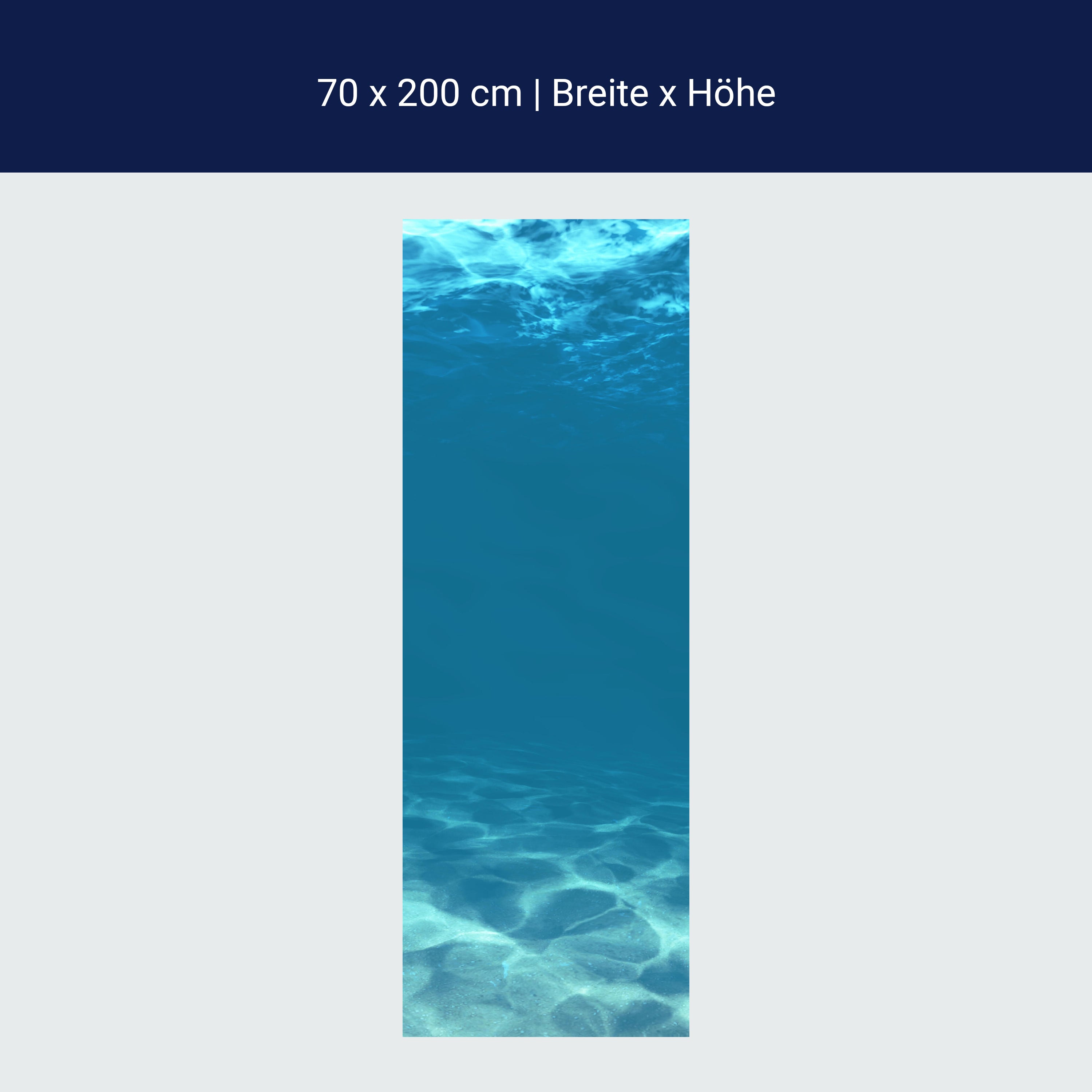 Türtapete Hellblau unter Wasser M1053 Türtapete Hellblau unter Wasser M1053