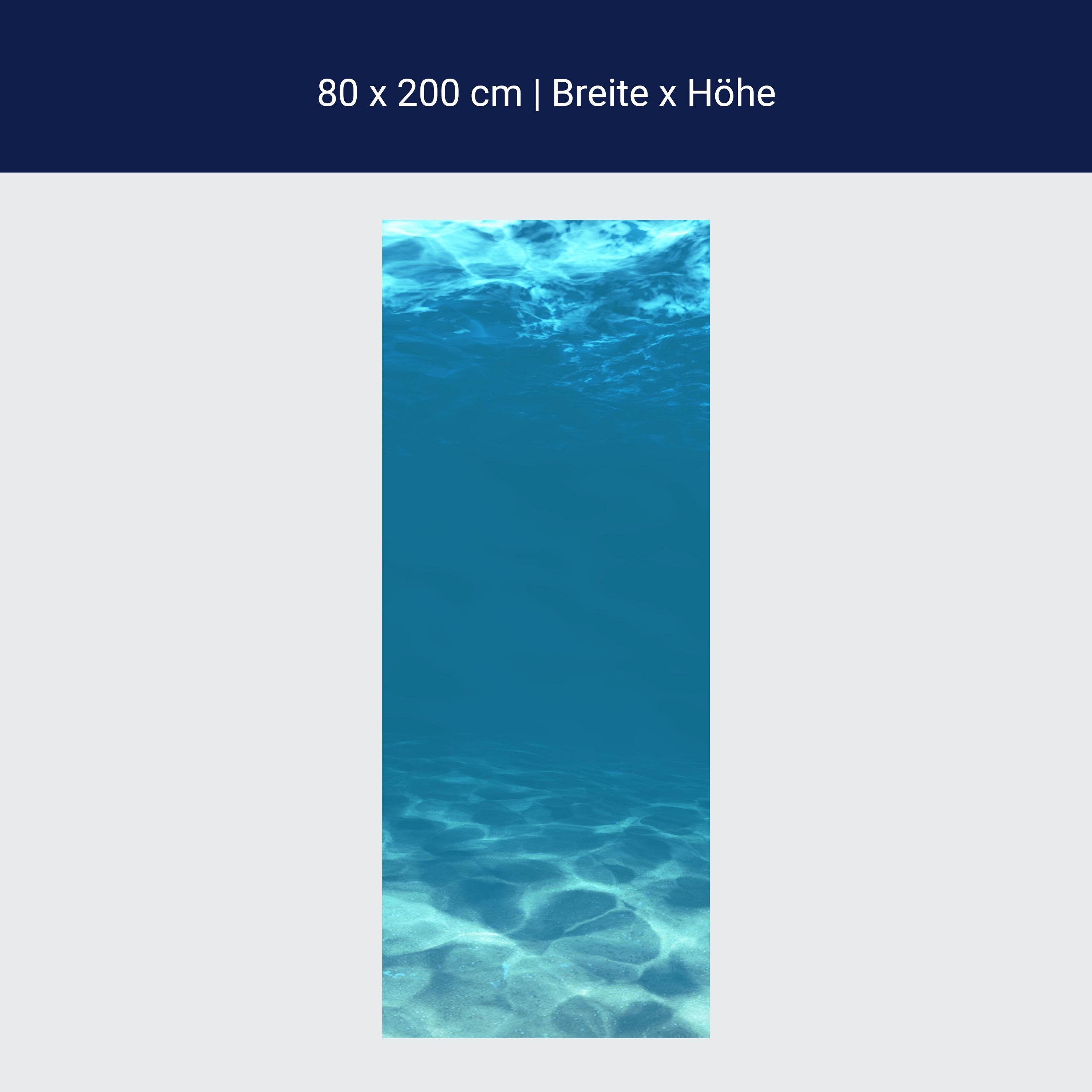 Türtapete Hellblau unter Wasser M1053 Türtapete Hellblau unter Wasser M1053