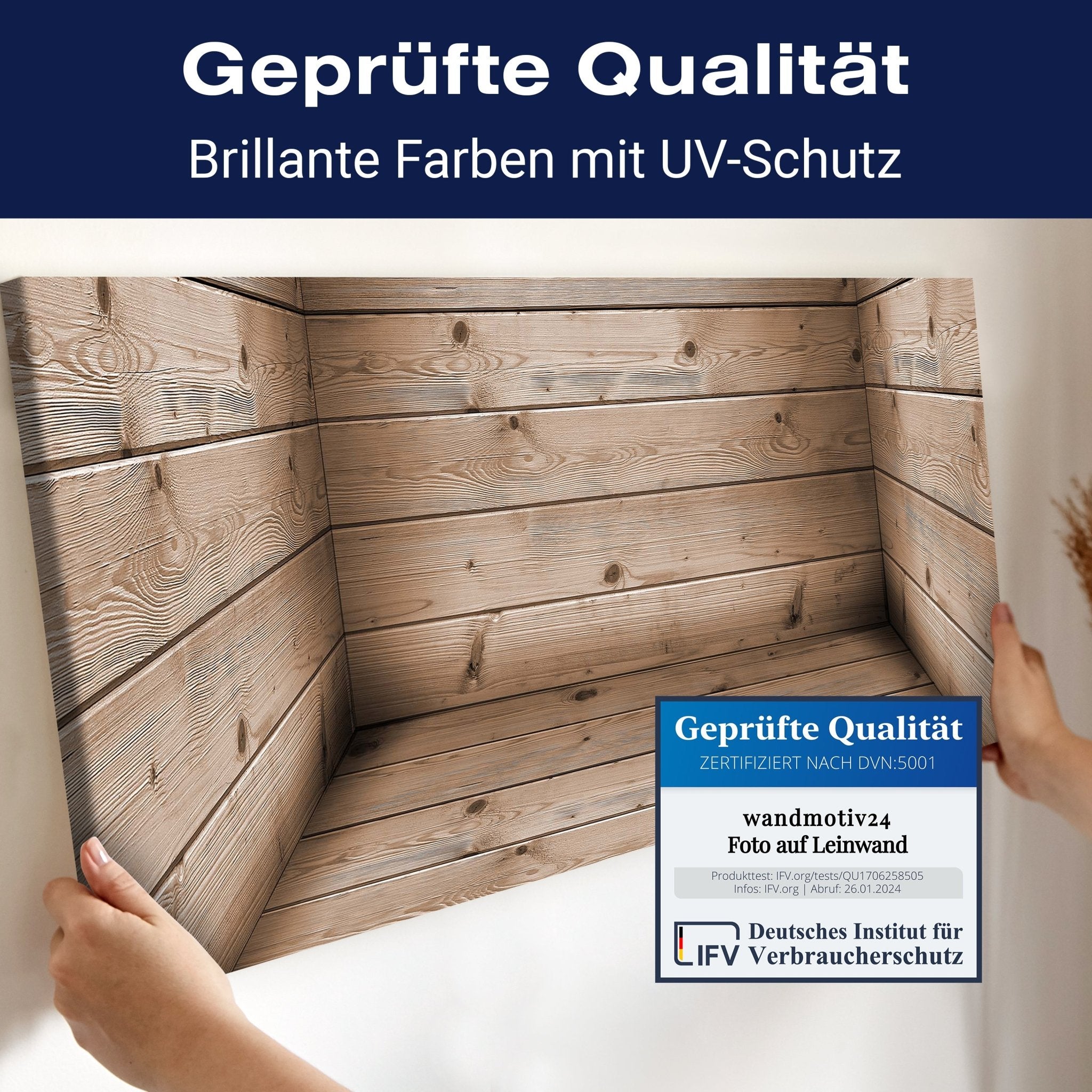 Leinwandbild Zimmer aus Holzbohlen M1055 kaufen - Bild 4 Leinwandbild Zimmer aus Holzbohlen M1055 kaufen - Bild 4