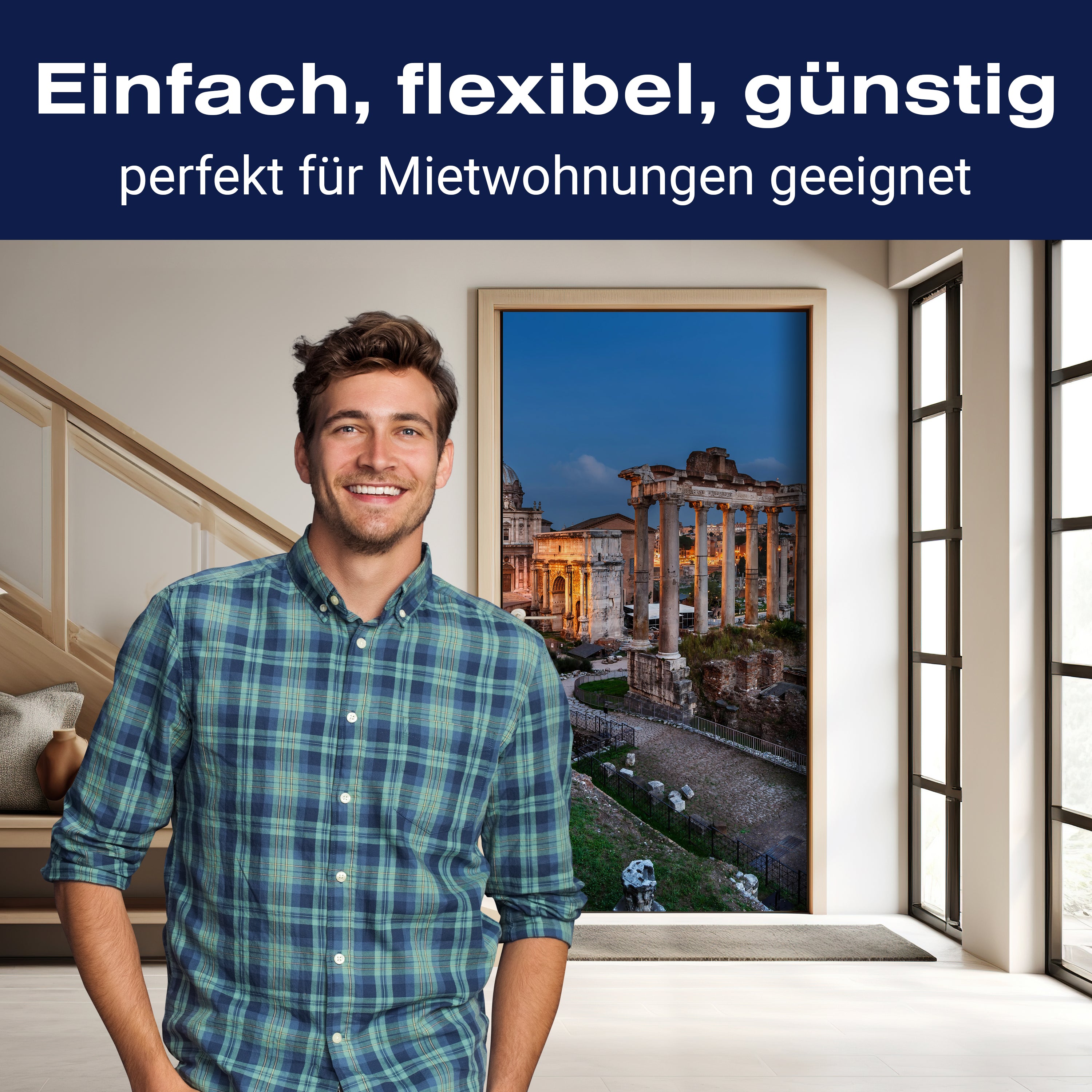 Türtapete Panorama des römischen Forums M1056 - Bild 3 Türtapete Panorama des römischen Forums M1056 - Bild 3