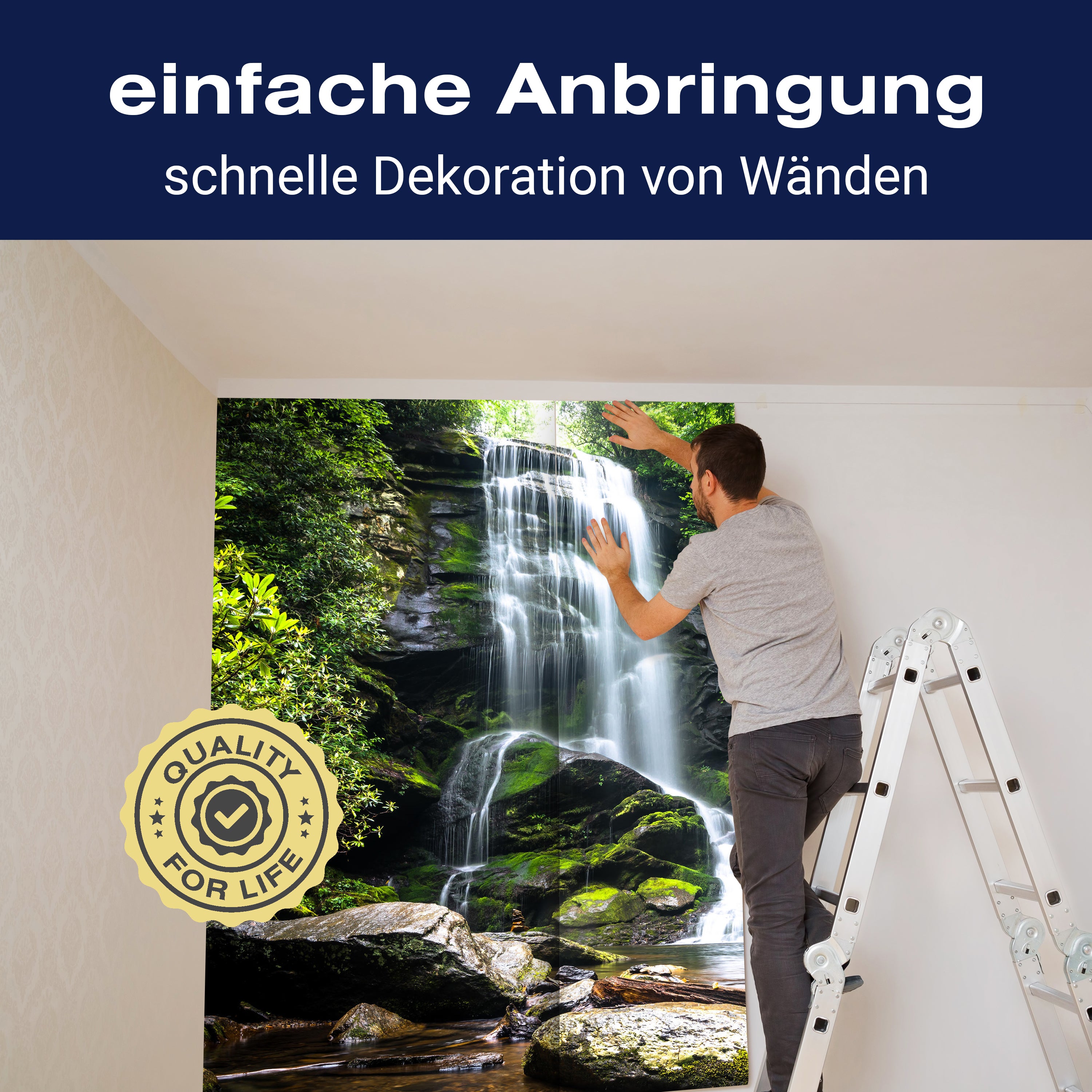 Fototapete Natur-wasserfall Bach Dschungel M1066 - Bild 3 Fototapete Natur-wasserfall Bach Dschungel M1066 - Bild 3