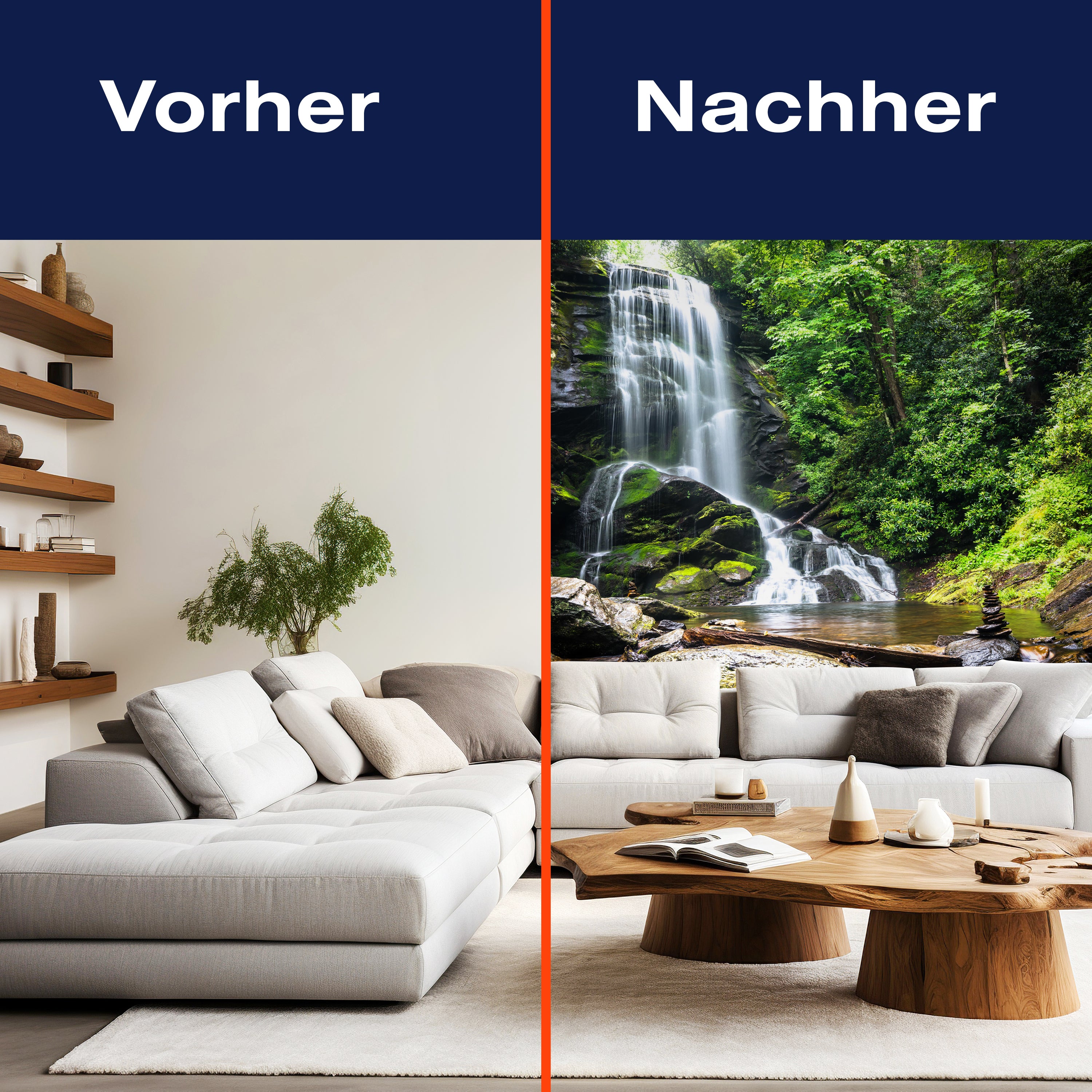 Fototapete Natur-wasserfall Bach Dschungel M1066 - Bild 9 Fototapete Natur-wasserfall Bach Dschungel M1066 - Bild 9