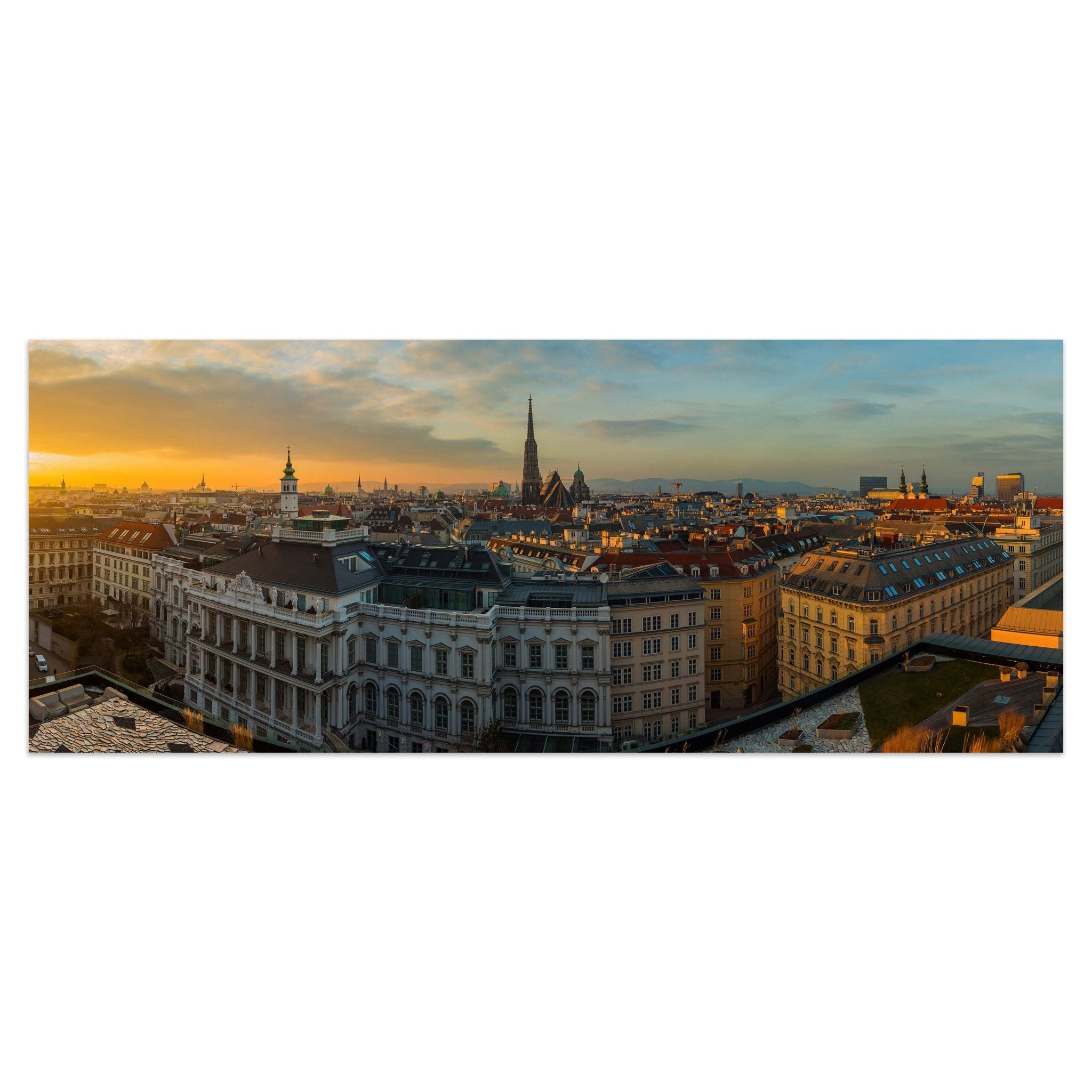 Leinwandbild Wien Panorama, Österreich, Abend, Sonne M1074 kaufen - Bild 1 Leinwandbild Wien Panorama, Österreich, Abend, Sonne M1074 kaufen - Bild 1