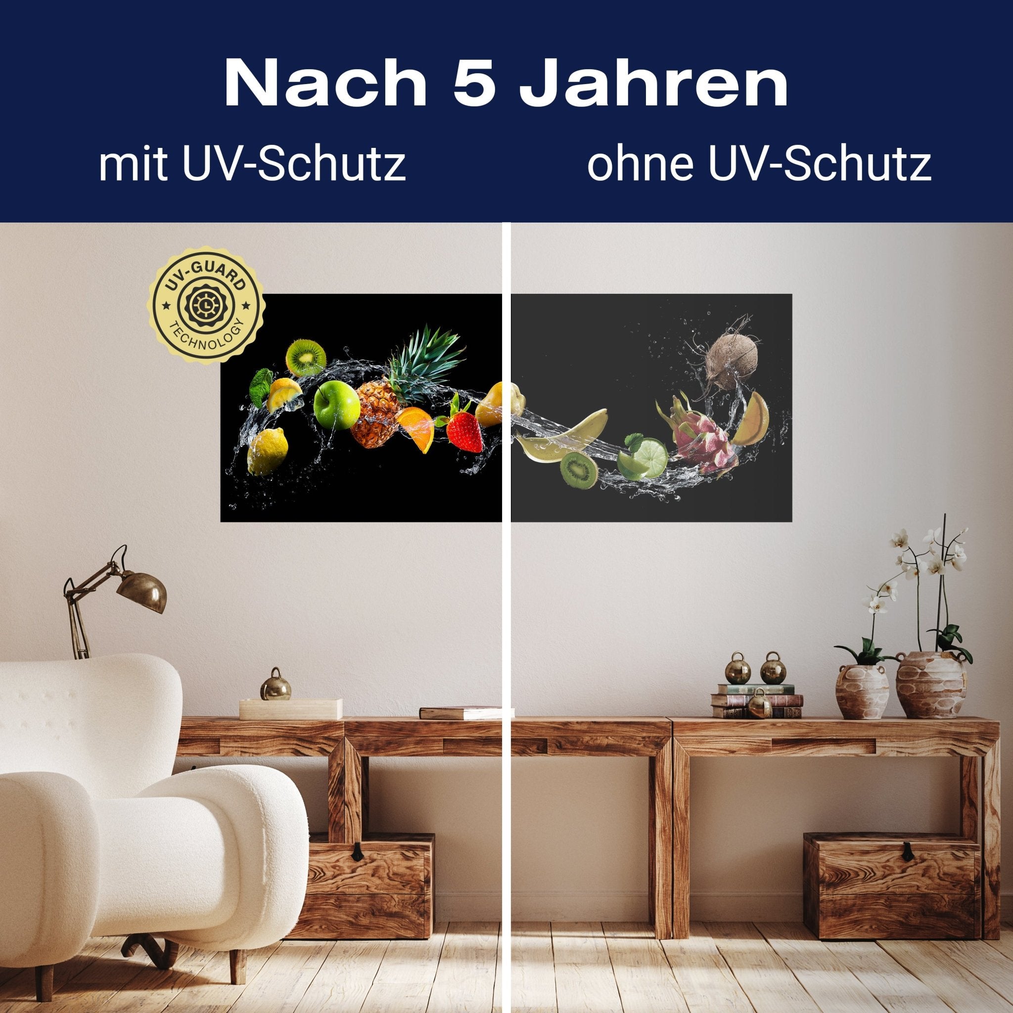 Leinwandbild Früchte & Wasser, Banane, Kiwi, Orange M1075 kaufen - Bild 9 Leinwandbild Früchte & Wasser, Banane, Kiwi, Orange M1075 kaufen - Bild 9