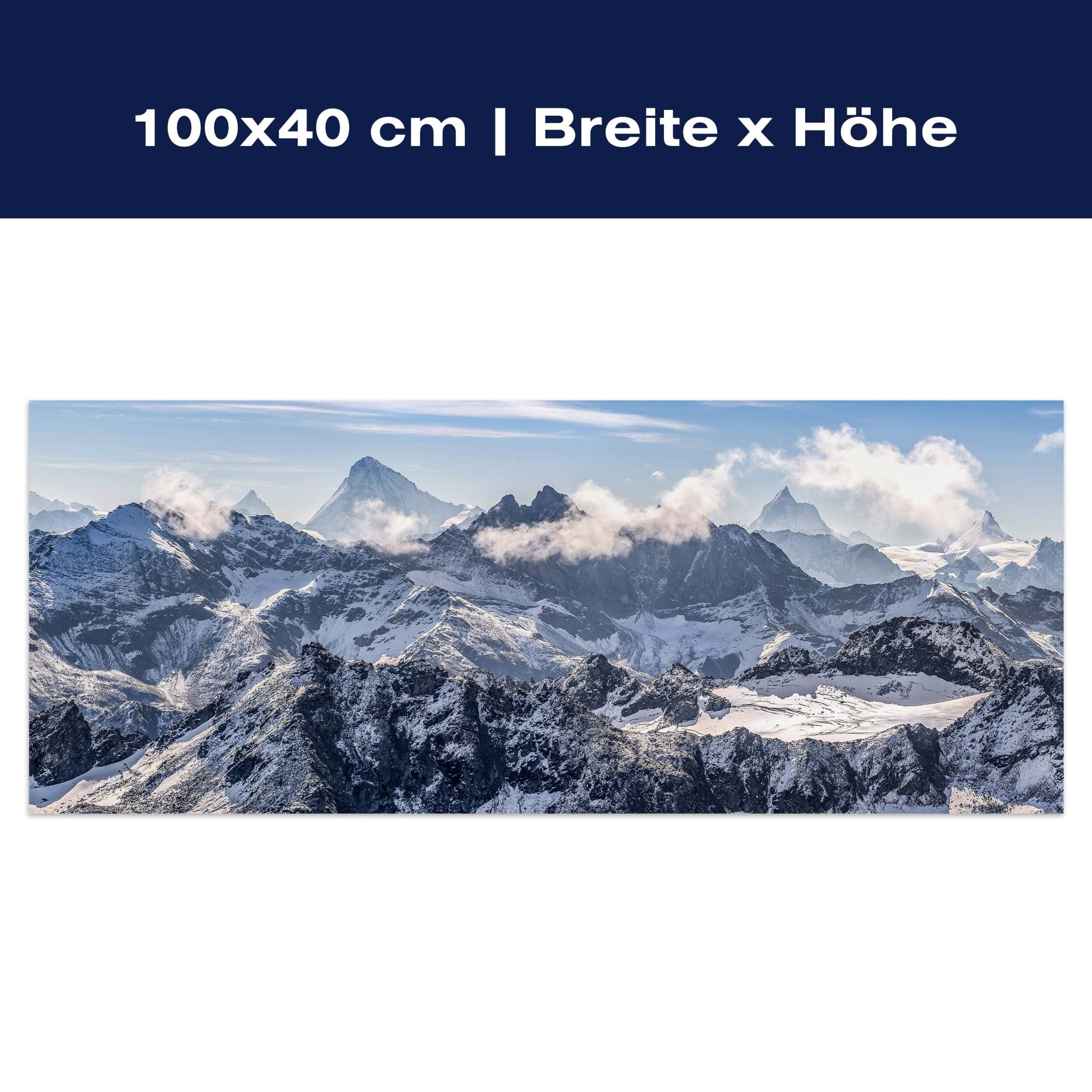 Leinwandbild Bergpanorama, Schnee, Alpen, Gebirge M1078 Leinwandbild Bergpanorama, Schnee, Alpen, Gebirge M1078