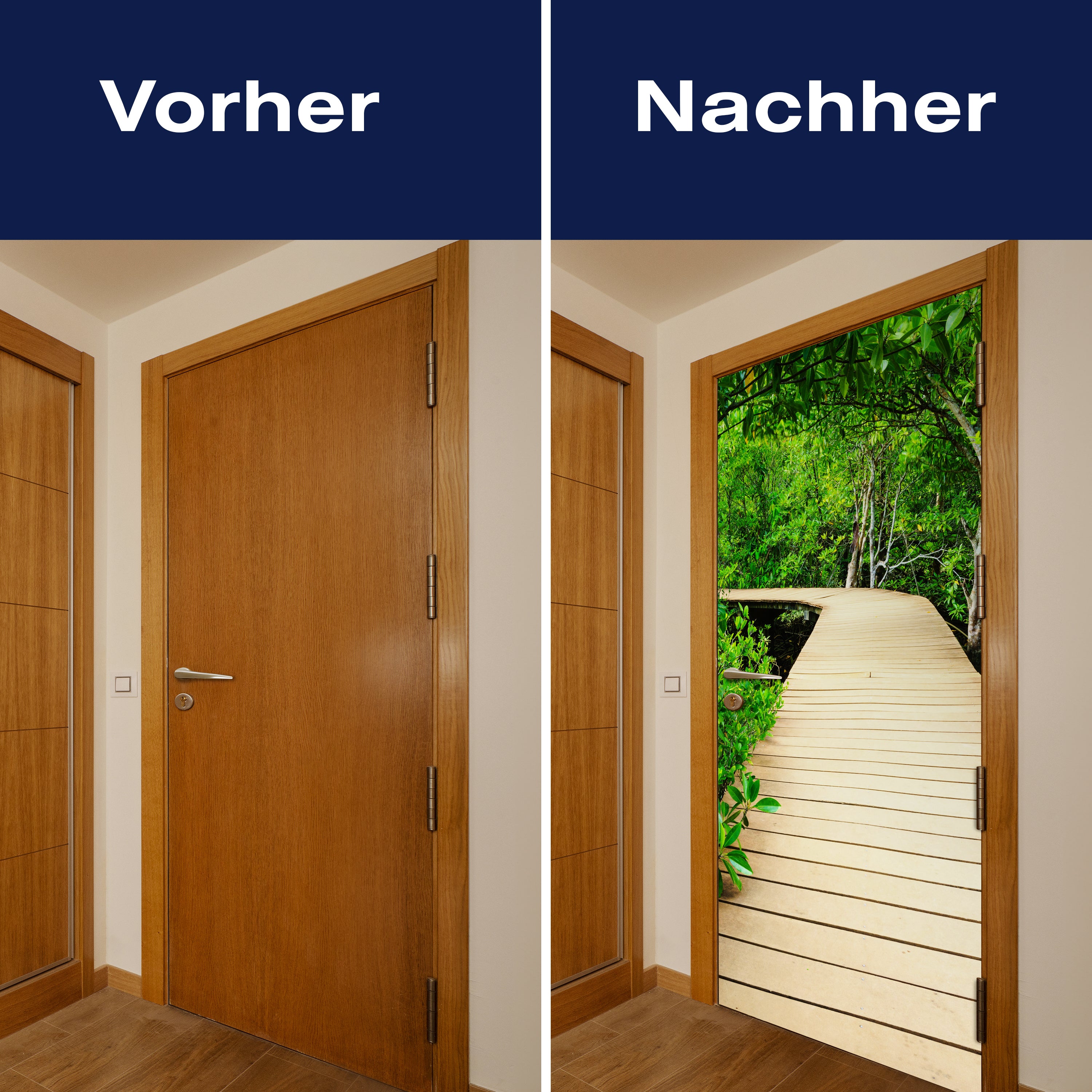 Türtapete moderner Holz-steg im Wald, Weg, Natur M1078 - Bild 10 Türtapete moderner Holz-steg im Wald, Weg, Natur M1078 - Bild 10