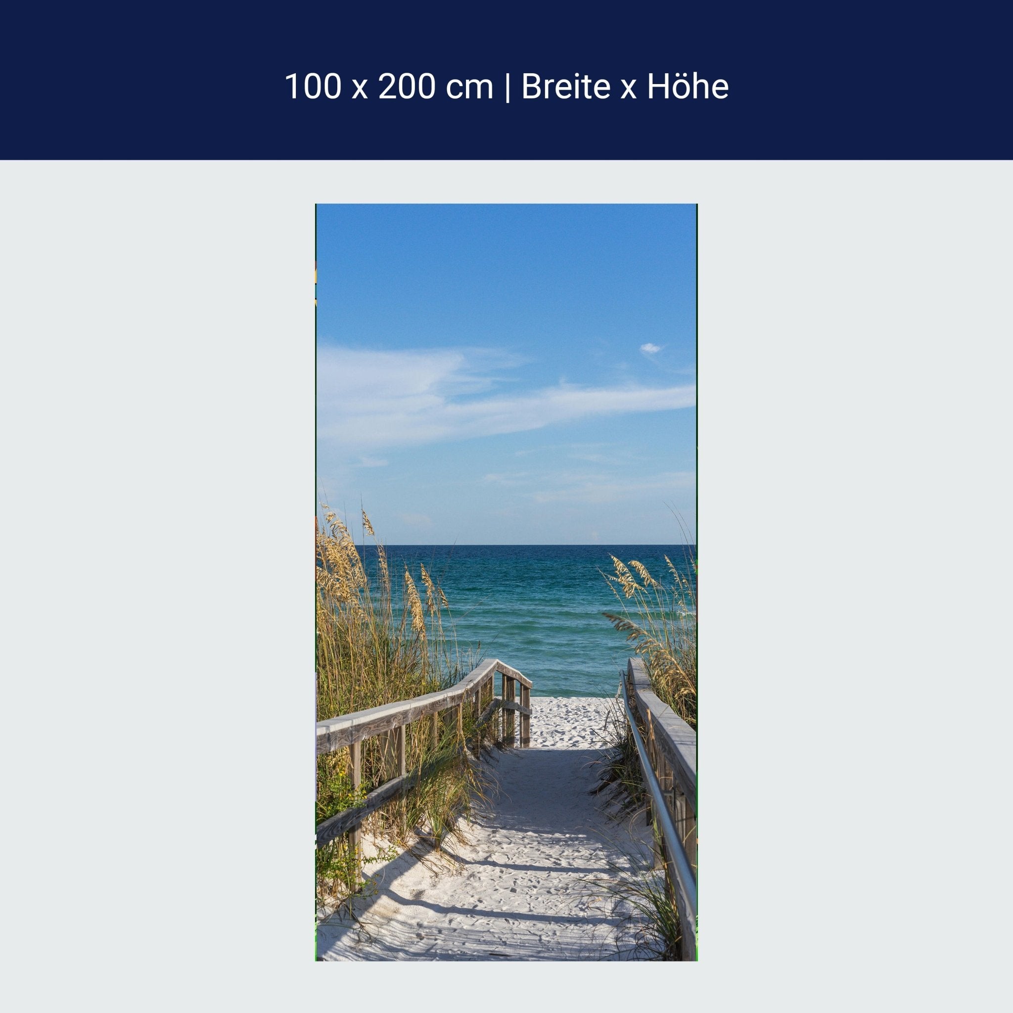 Türtapete Weg zum Meer, Sand-strand, Ozean, Gräser M1079 Türtapete Weg zum Meer, Sand-strand, Ozean, Gräser M1079