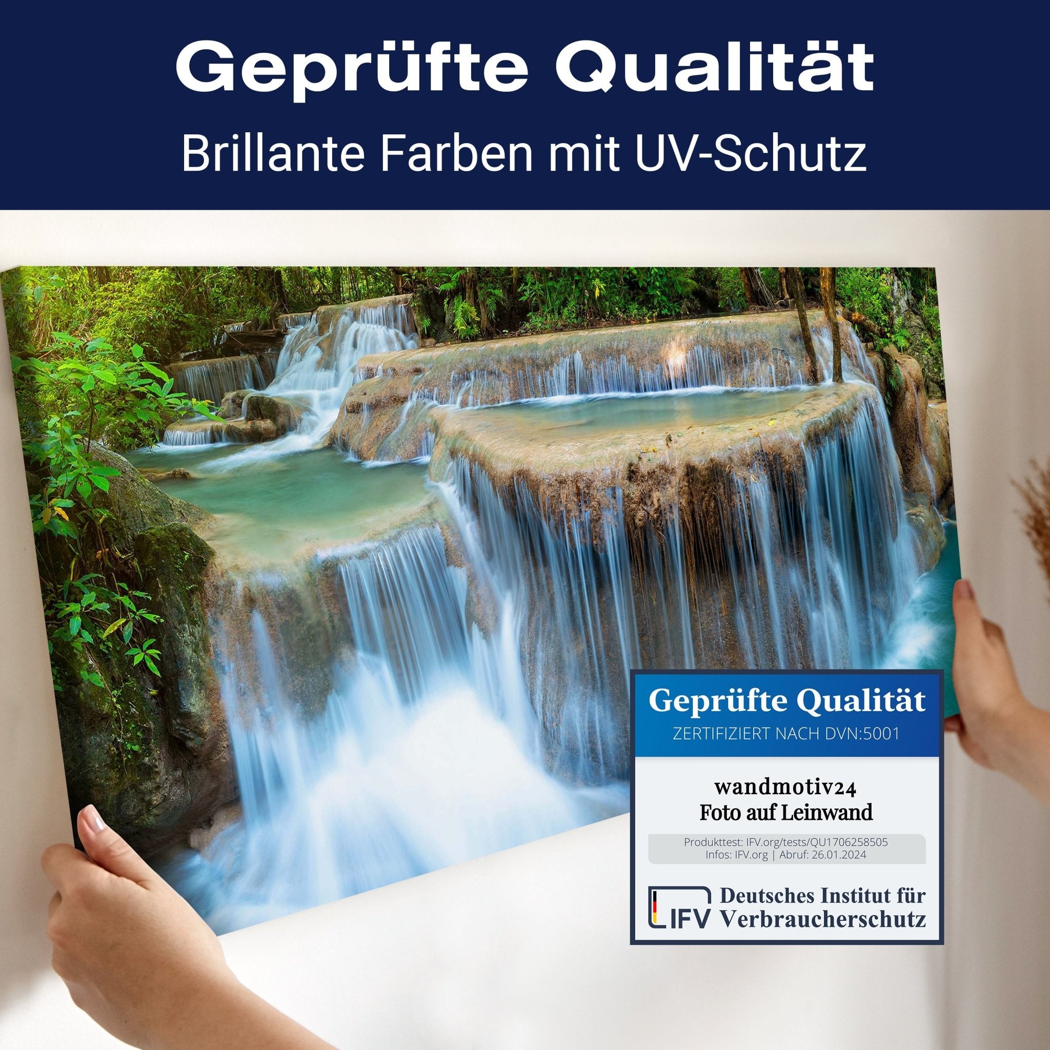 Leinwandbild Wasserfall im Dschungel, Urwald, Wasser M1080 kaufen - Bild 4 Leinwandbild Wasserfall im Dschungel, Urwald, Wasser M1080 kaufen - Bild 4