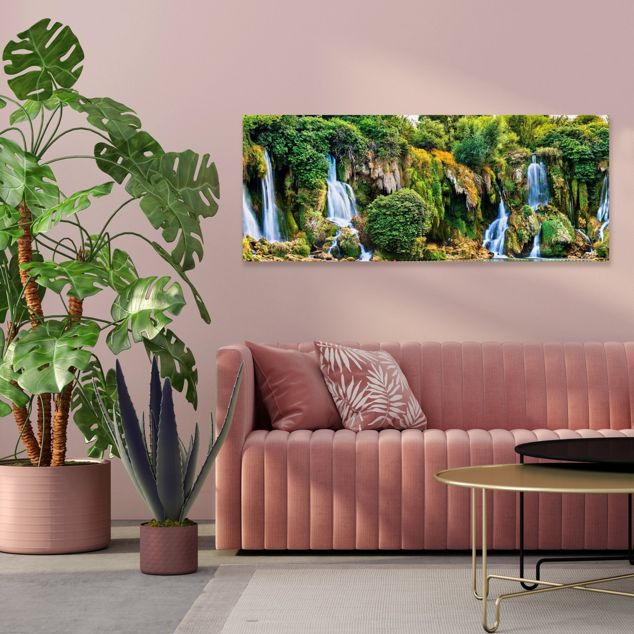 Leinwandbild Wasserfall im Urwald, Klippe, Dschungel M1081 kaufen - Bild 3 Leinwandbild Wasserfall im Urwald, Klippe, Dschungel M1081 kaufen - Bild 3