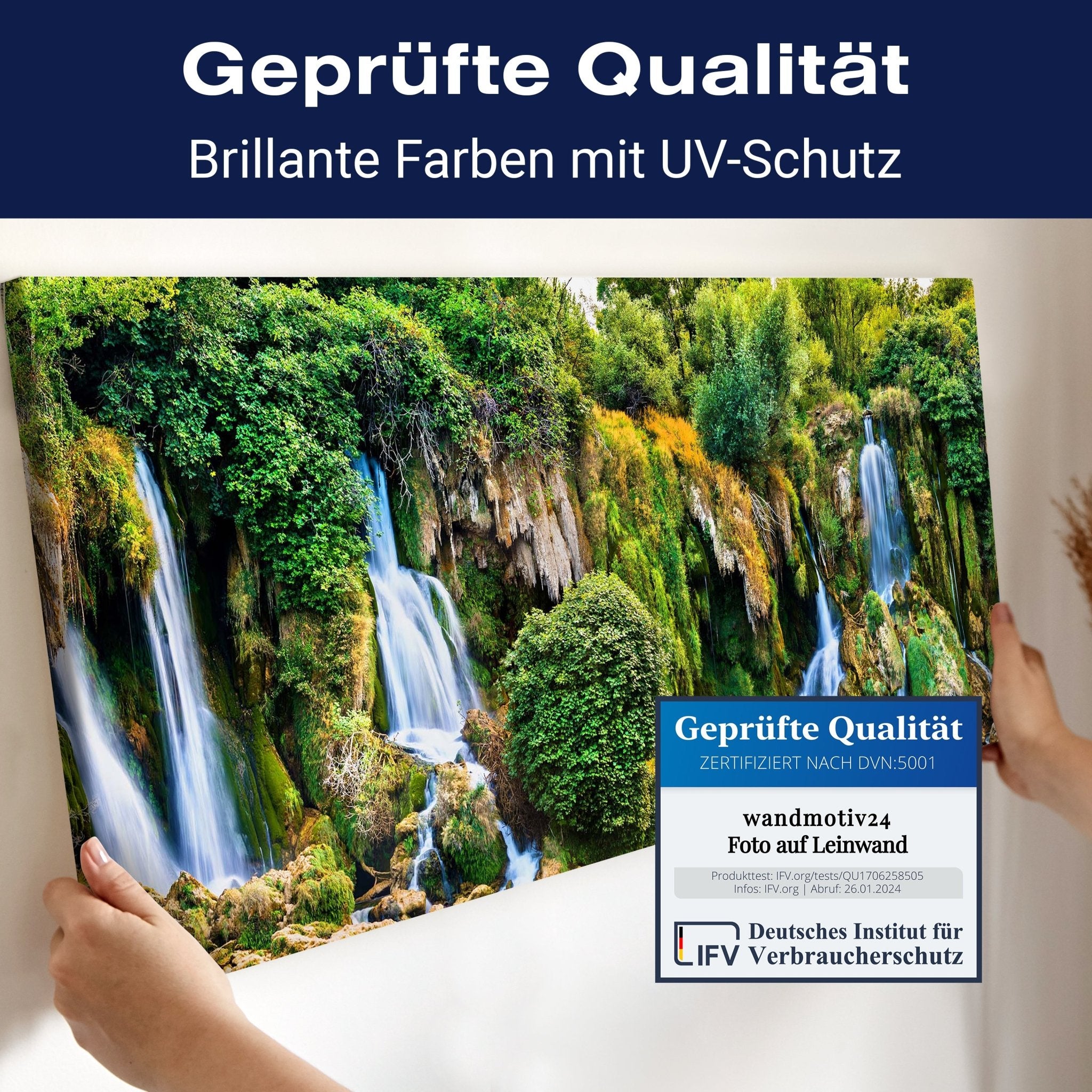 Leinwandbild Wasserfall im Urwald, Klippe, Dschungel M1081 kaufen - Bild 4 Leinwandbild Wasserfall im Urwald, Klippe, Dschungel M1081 kaufen - Bild 4