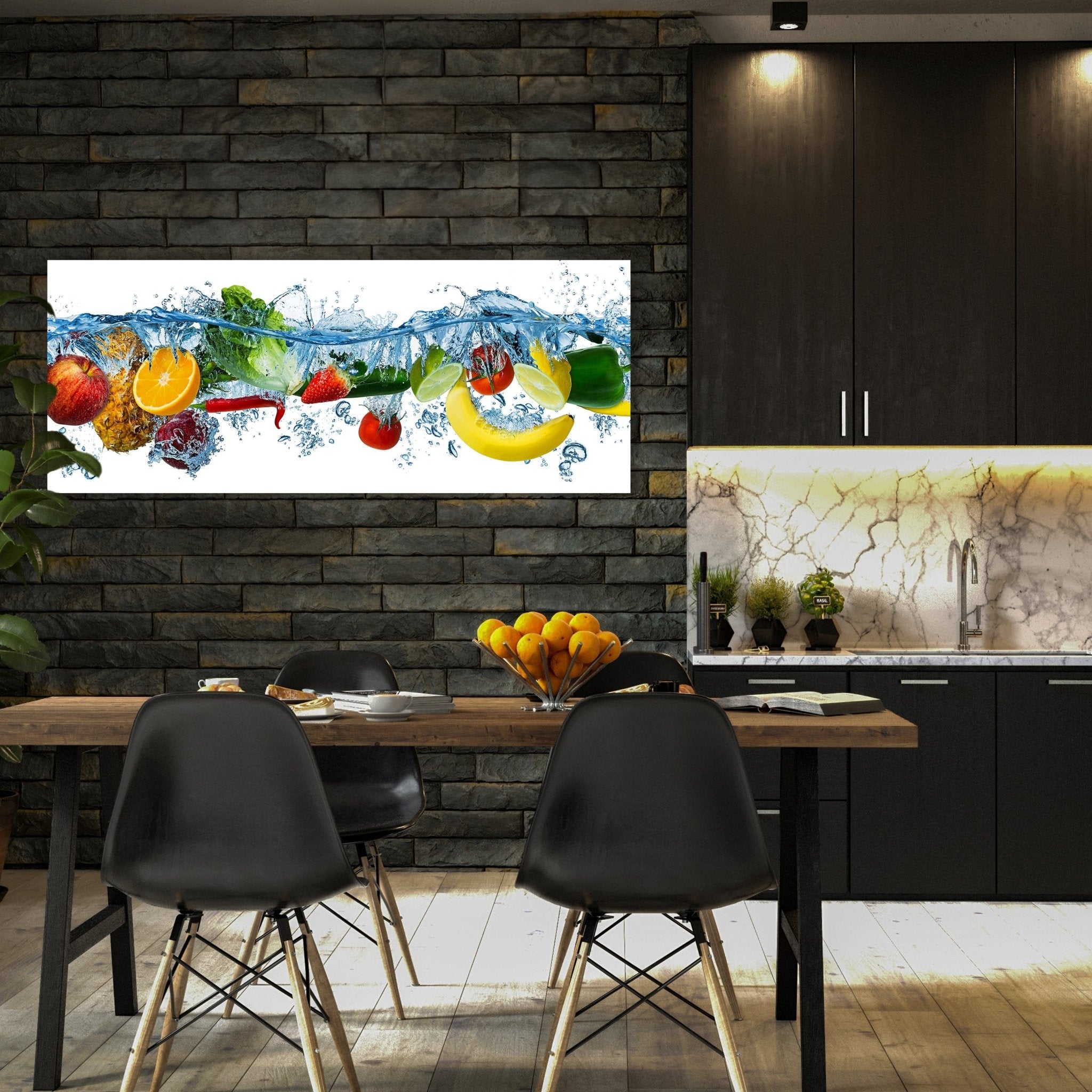 Leinwandbild Obst & Gemüse im Wasser, Früchte M1083 kaufen - Bild 3 Leinwandbild Obst & Gemüse im Wasser, Früchte M1083 kaufen - Bild 3