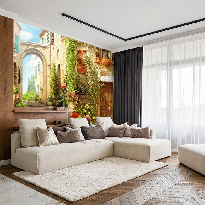 Fototapete Strasse italienische Stadt Italien Gasse M1084 - Bild 1 Fototapete Strasse italienische Stadt Italien Gasse M1084 - Bild 1