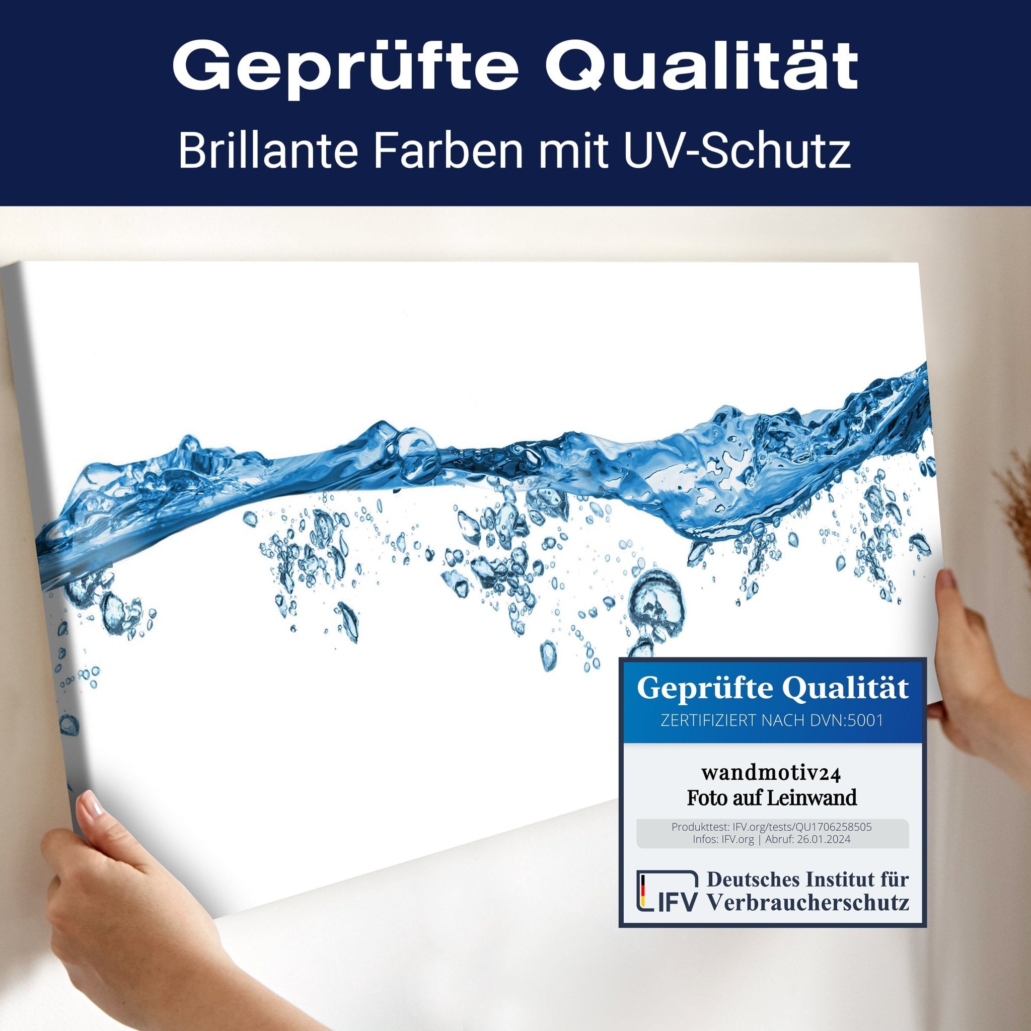 Leinwandbild Wasser mit Luftblasen, frisch, Luft M1085 kaufen - Bild 4 Leinwandbild Wasser mit Luftblasen, frisch, Luft M1085 kaufen - Bild 4