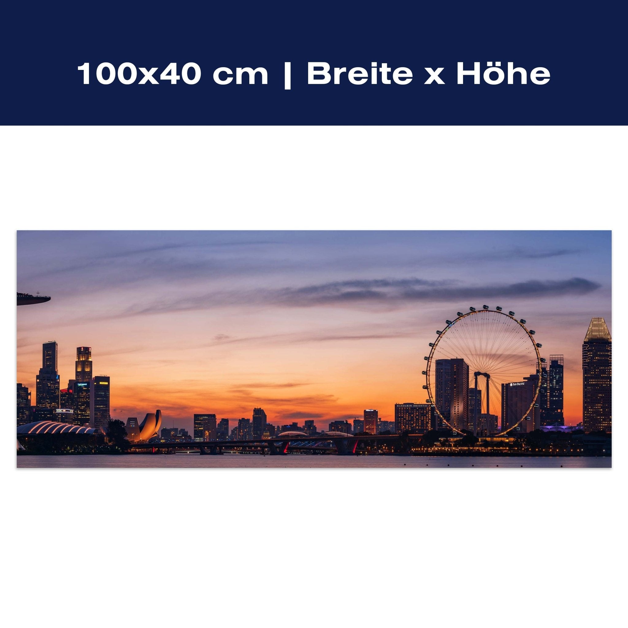 Leinwandbild Riesenrad in Singapur, Asien, Hochhaus M1088 Leinwandbild Riesenrad in Singapur, Asien, Hochhaus M1088