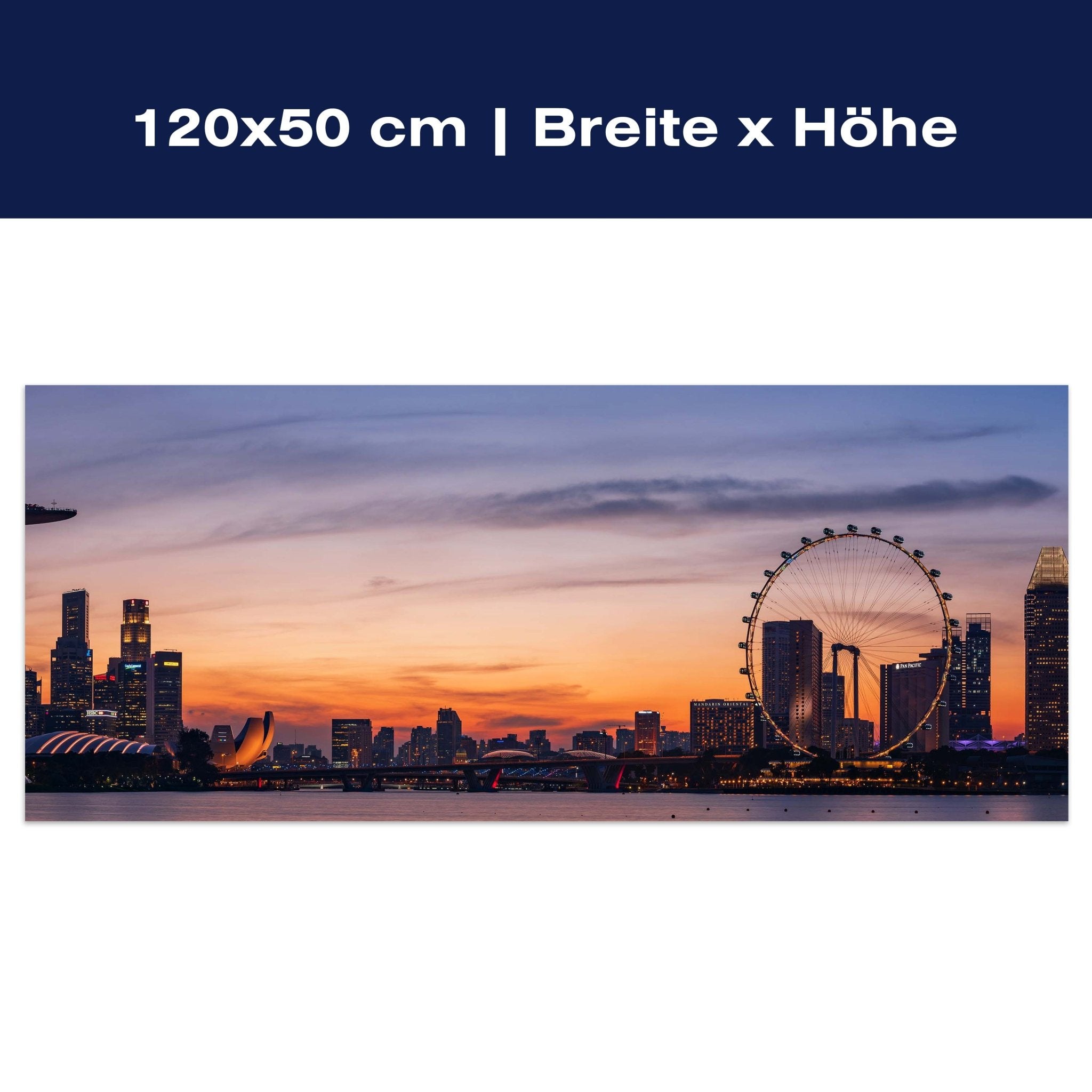 Leinwandbild Riesenrad in Singapur, Asien, Hochhaus M1088 Leinwandbild Riesenrad in Singapur, Asien, Hochhaus M1088