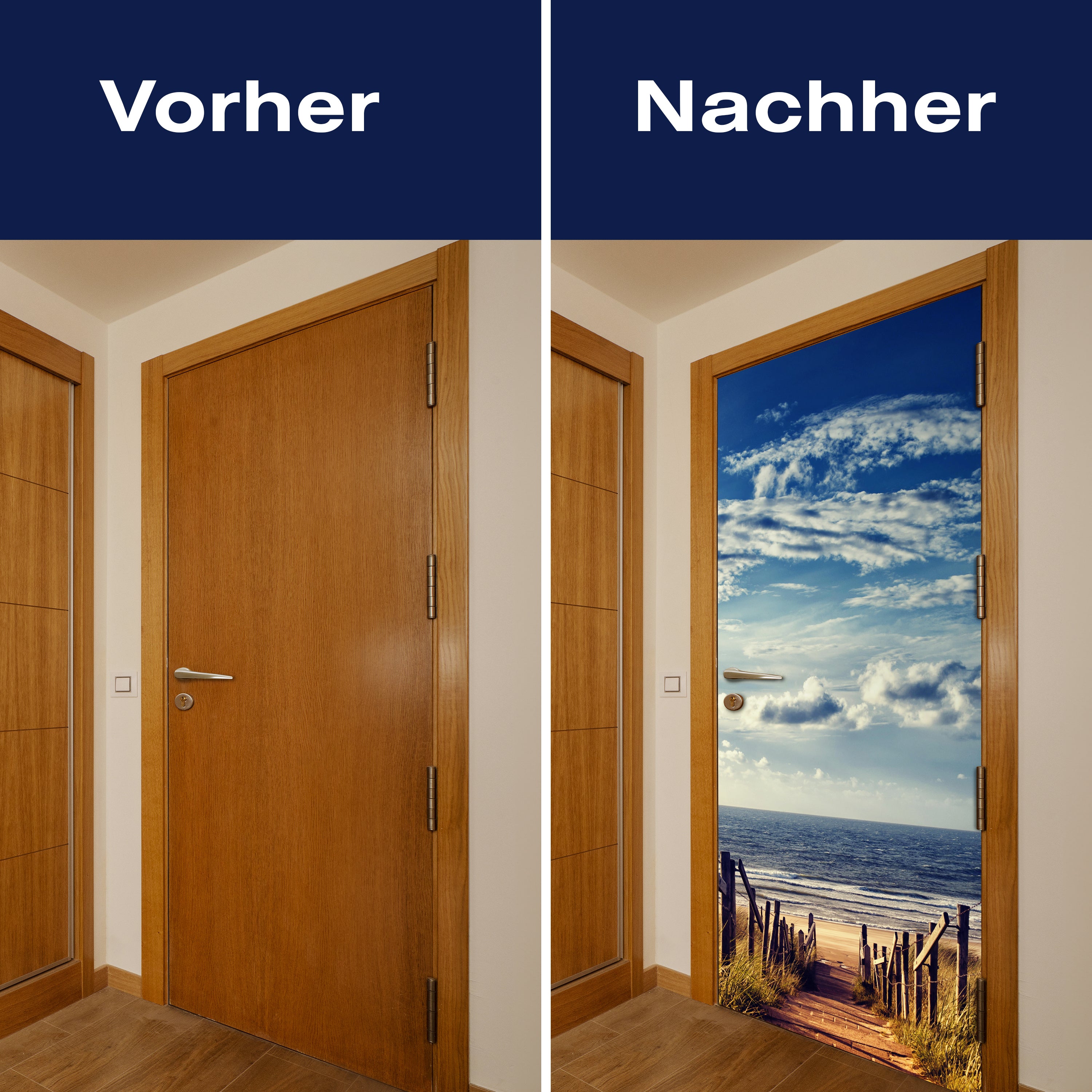 Türtapete Treppe ans Meer, Holz, Himmel, Wolken M1088 - Bild 10 Türtapete Treppe ans Meer, Holz, Himmel, Wolken M1088 - Bild 10