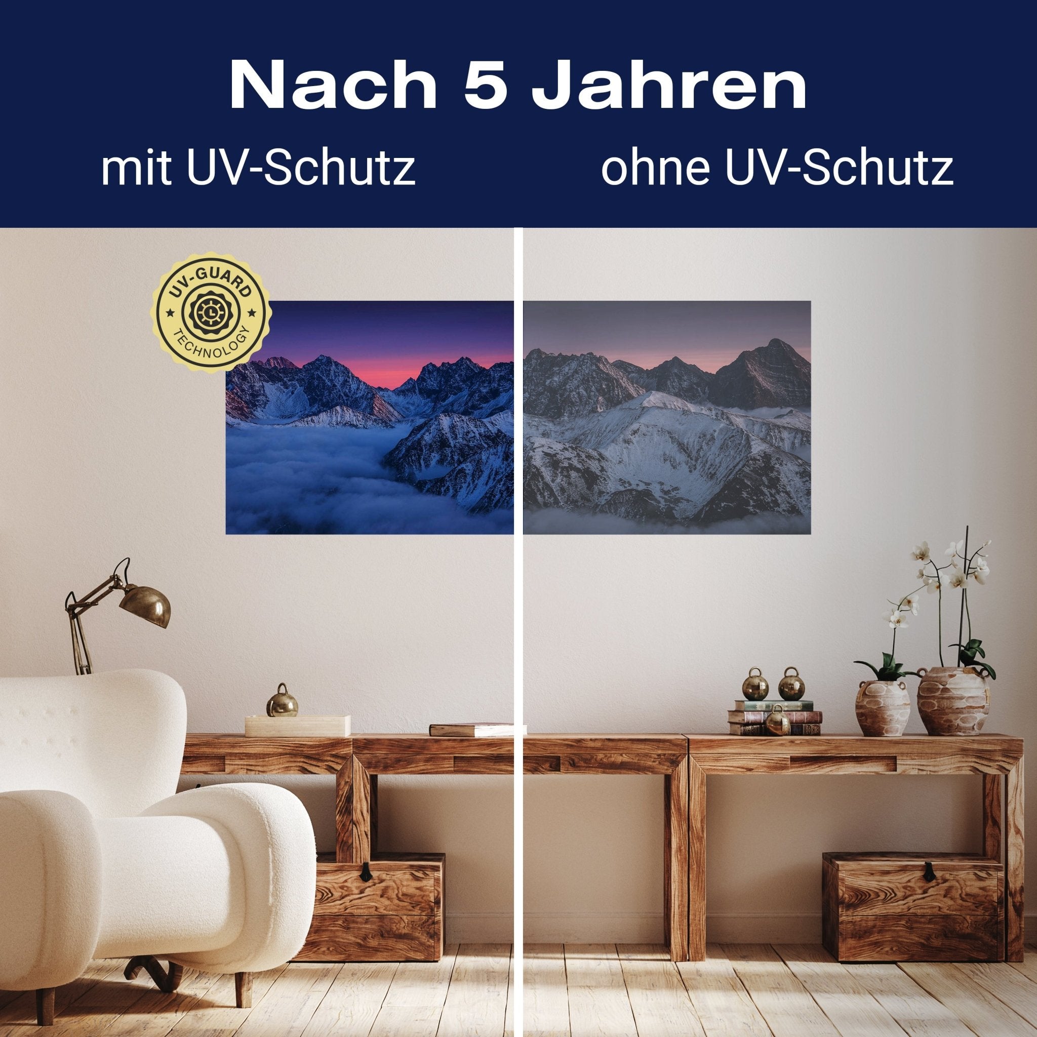 Leinwandbild Berge im Abendrot, Gebirge, Schnee, Berg M1090 kaufen - Bild 9 Leinwandbild Berge im Abendrot, Gebirge, Schnee, Berg M1090 kaufen - Bild 9