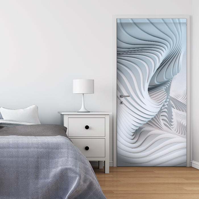 Türtapete Abstrakte Wellen, 3D Effekt, modern M1090 - Bild 1 Türtapete Abstrakte Wellen, 3D Effekt, modern M1090 - Bild 1