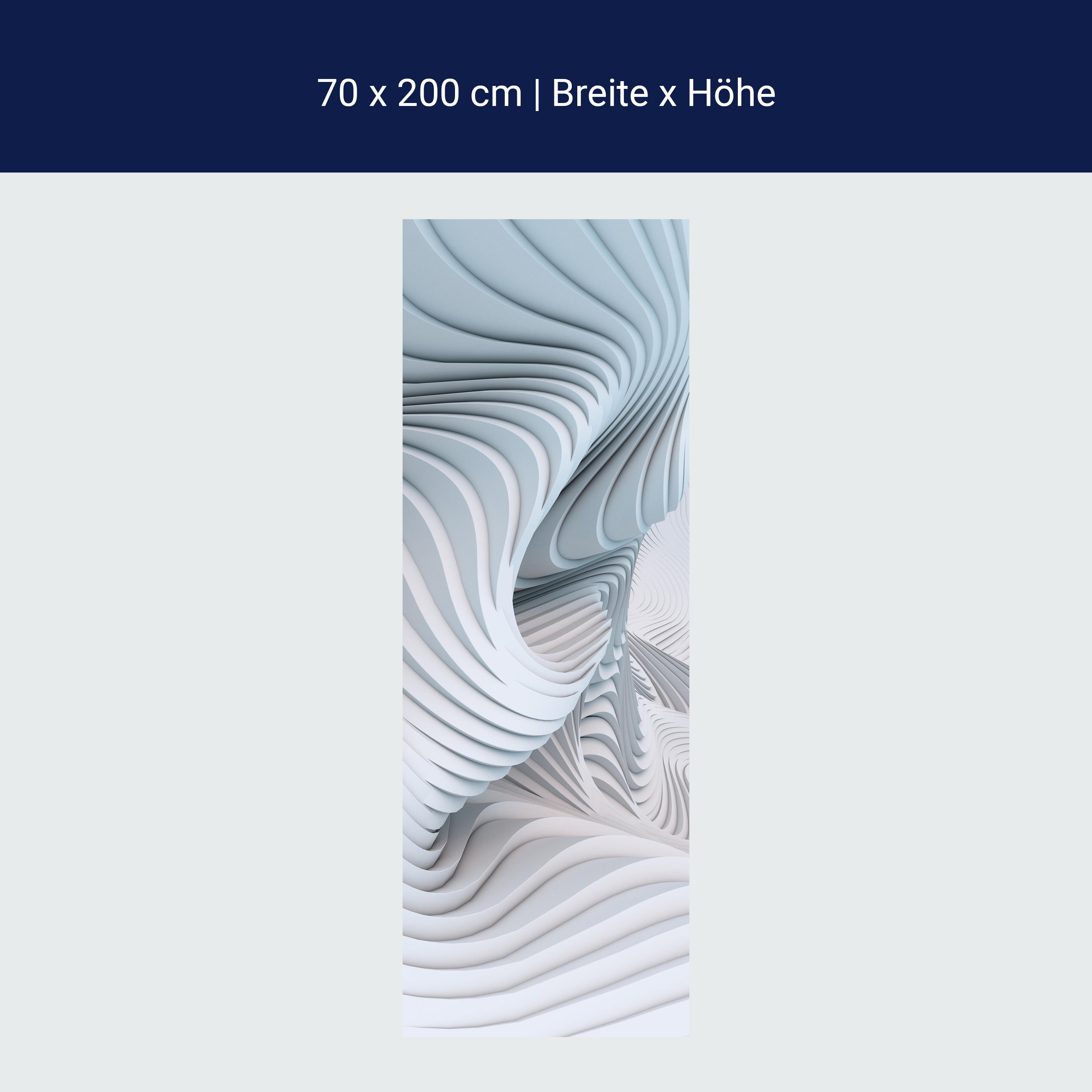 Türtapete Abstrakte Wellen, 3D Effekt, modern M1090 Türtapete Abstrakte Wellen, 3D Effekt, modern M1090