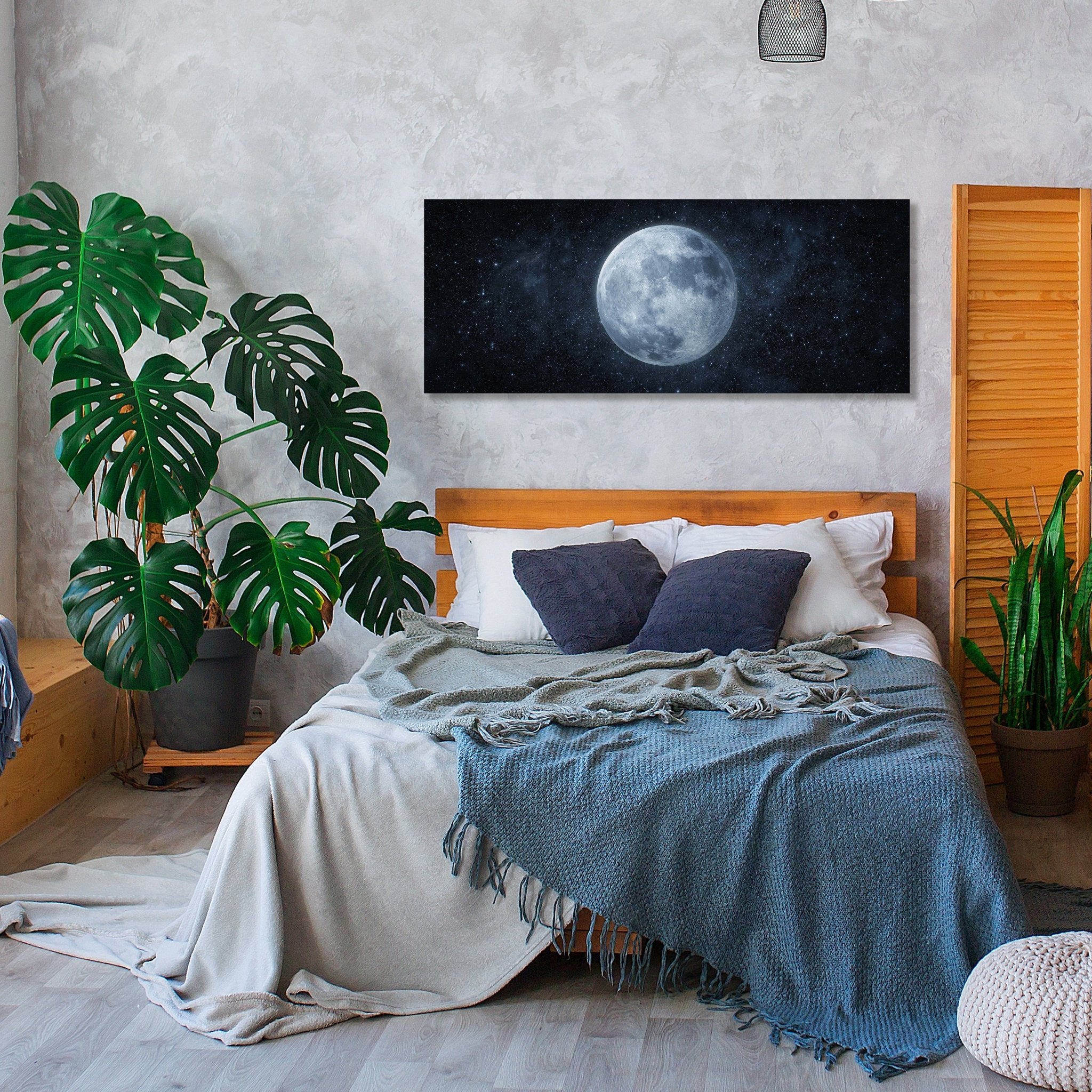 Leinwandbild Mond, Weltall, Sterne, Nacht, Galaxie M1092 kaufen - Bild 2 Leinwandbild Mond, Weltall, Sterne, Nacht, Galaxie M1092 kaufen - Bild 2